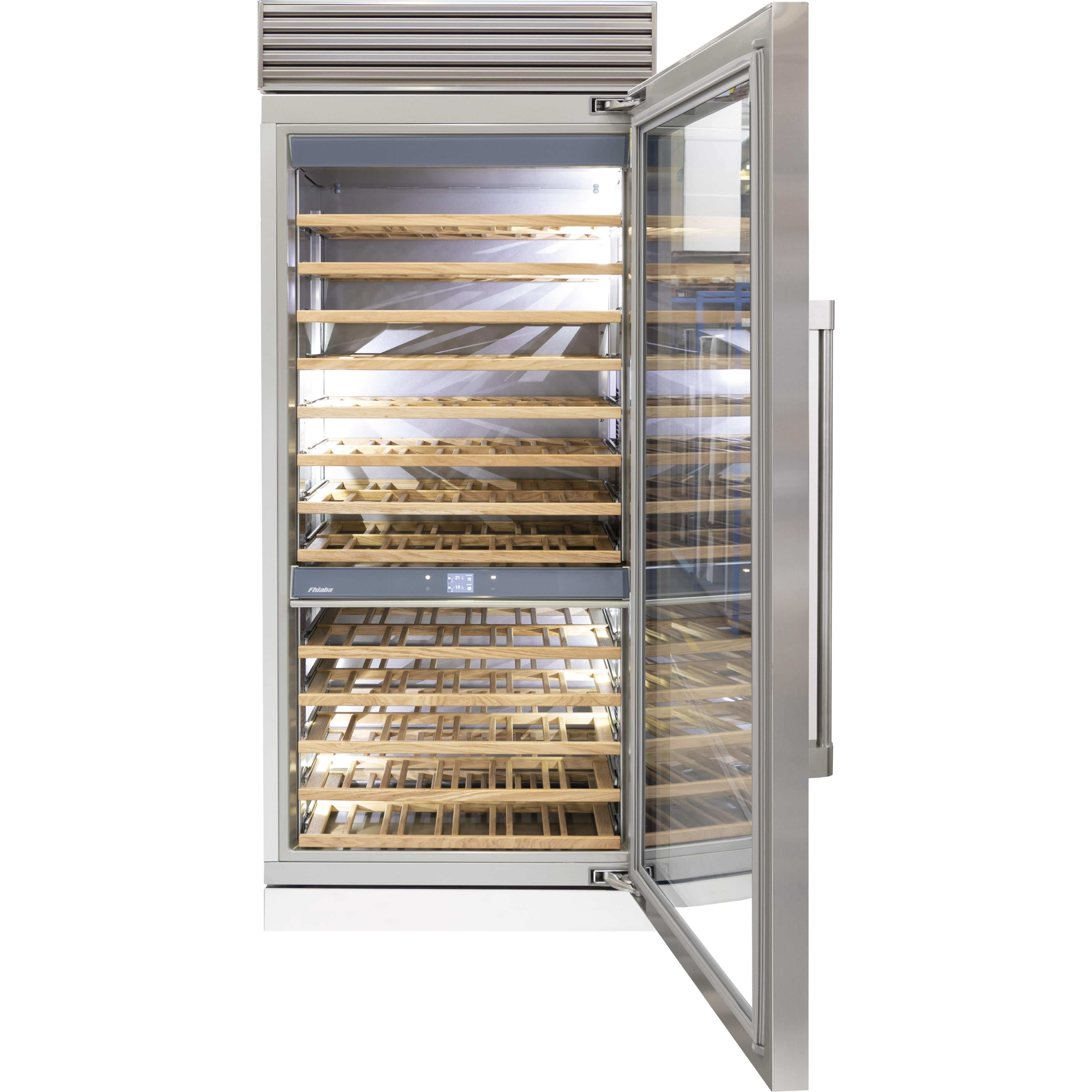 Fhiaba 186-Bottle X-Pro Series Wine Cellar with Smart Touch TFT Display FP36WCC-RS2 I Luxury Appliances Direct