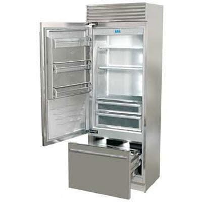 Fhiaba 24-inch, 12.1 cu. ft. Bottom Freezer Refrigerator with Ice and Water FP24B-LS1 I Luxury Appliances Direct