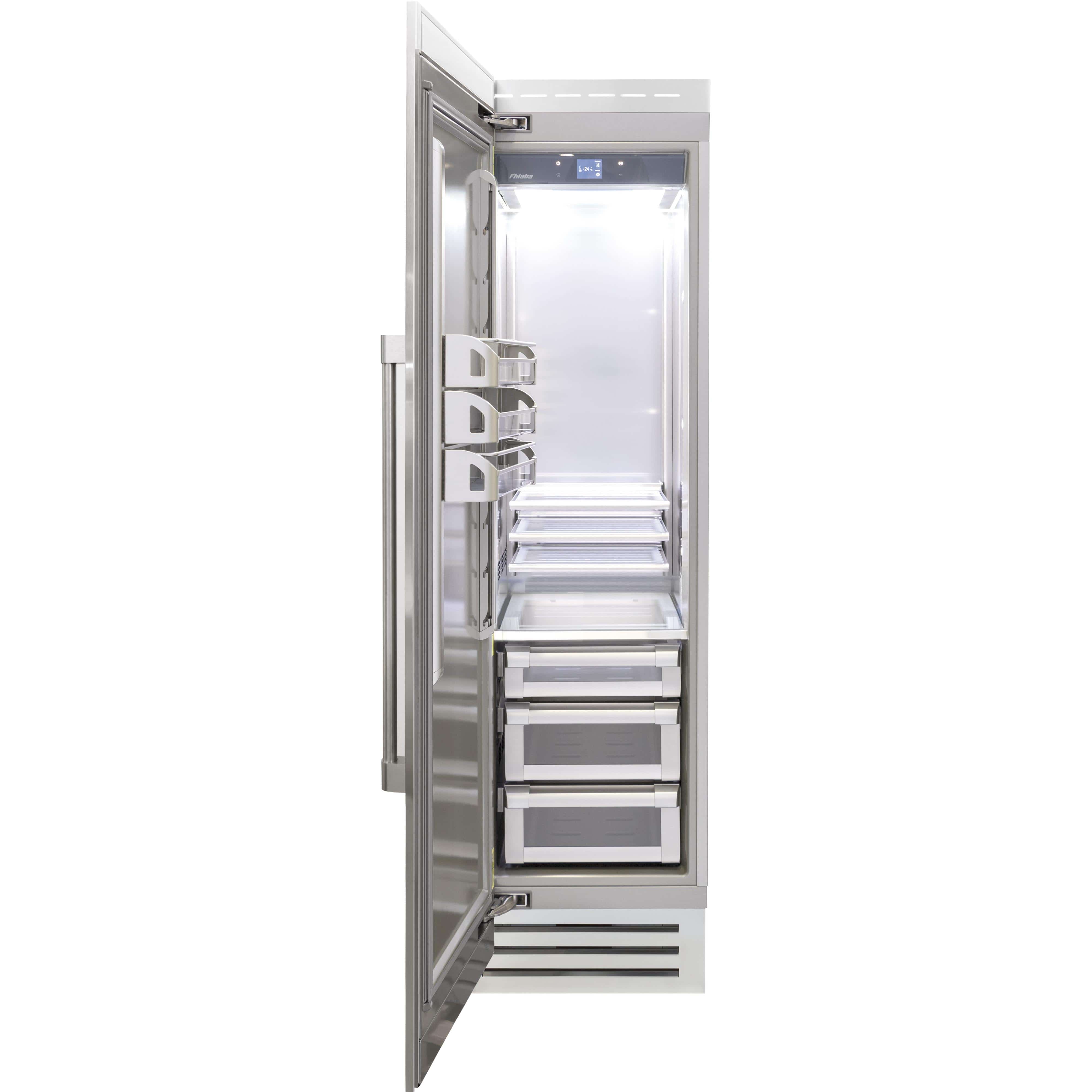 Fhiaba 24-inch, 13 cu. ft. Built-in All Refrigerator with Smart touch TFT Display FK24RFC-LS2 I Luxury Appliances Direct