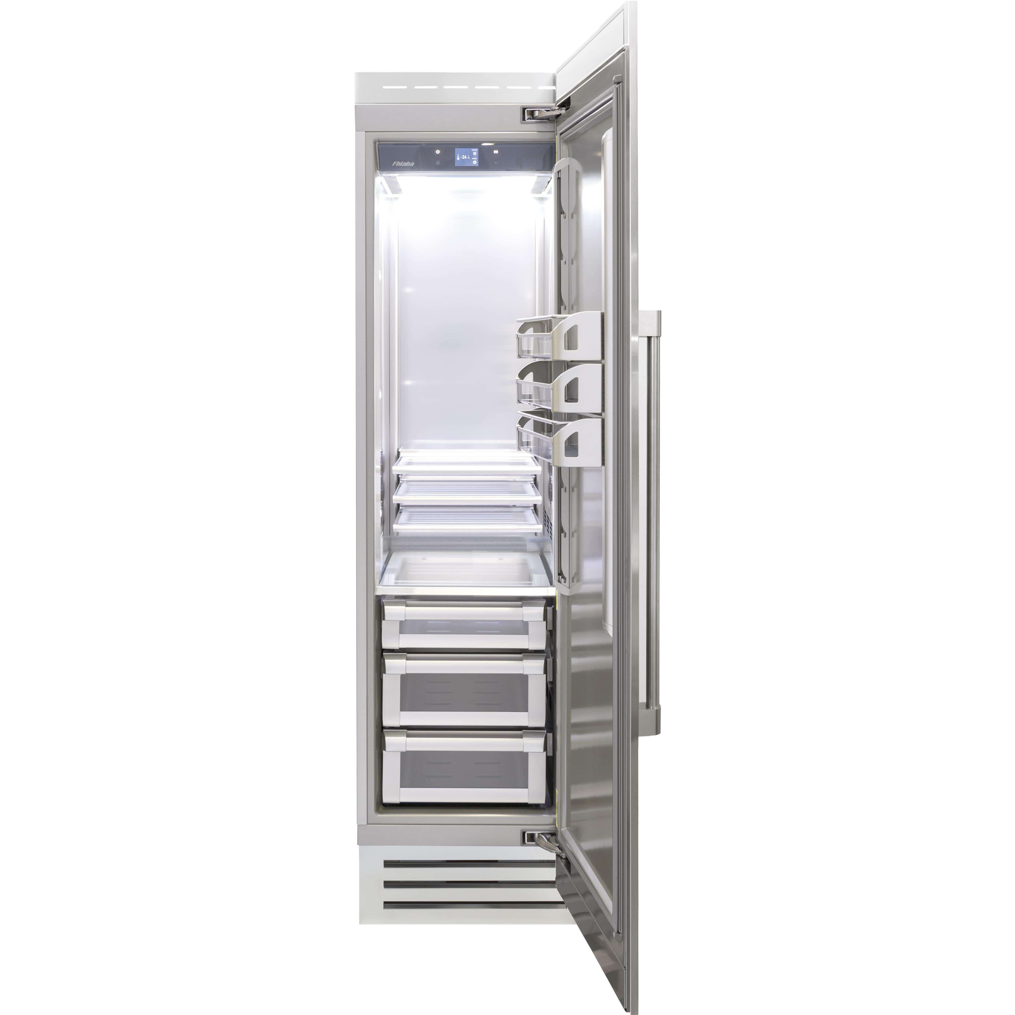 Fhiaba 24-inch, 13 cu. ft. Built-in All Refrigerator with Smart touch TFT Display FK24RFC-RS2 I Luxury Appliances Direct