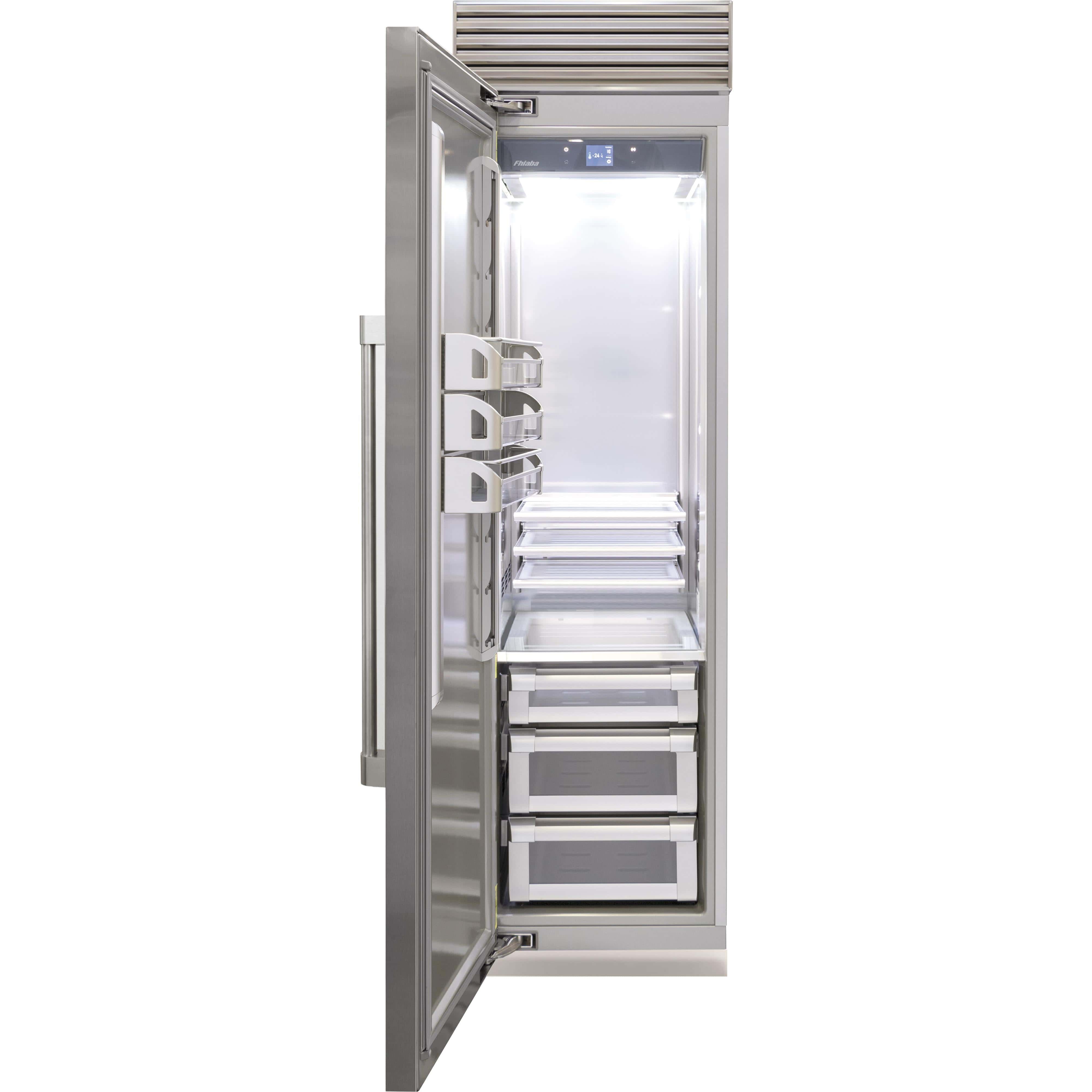 Fhiaba 24-inch, 13 cu. ft. Built-in All Refrigerator with Smart touch TFT Display FP24RFC-LS2 I Luxury Appliances Direct