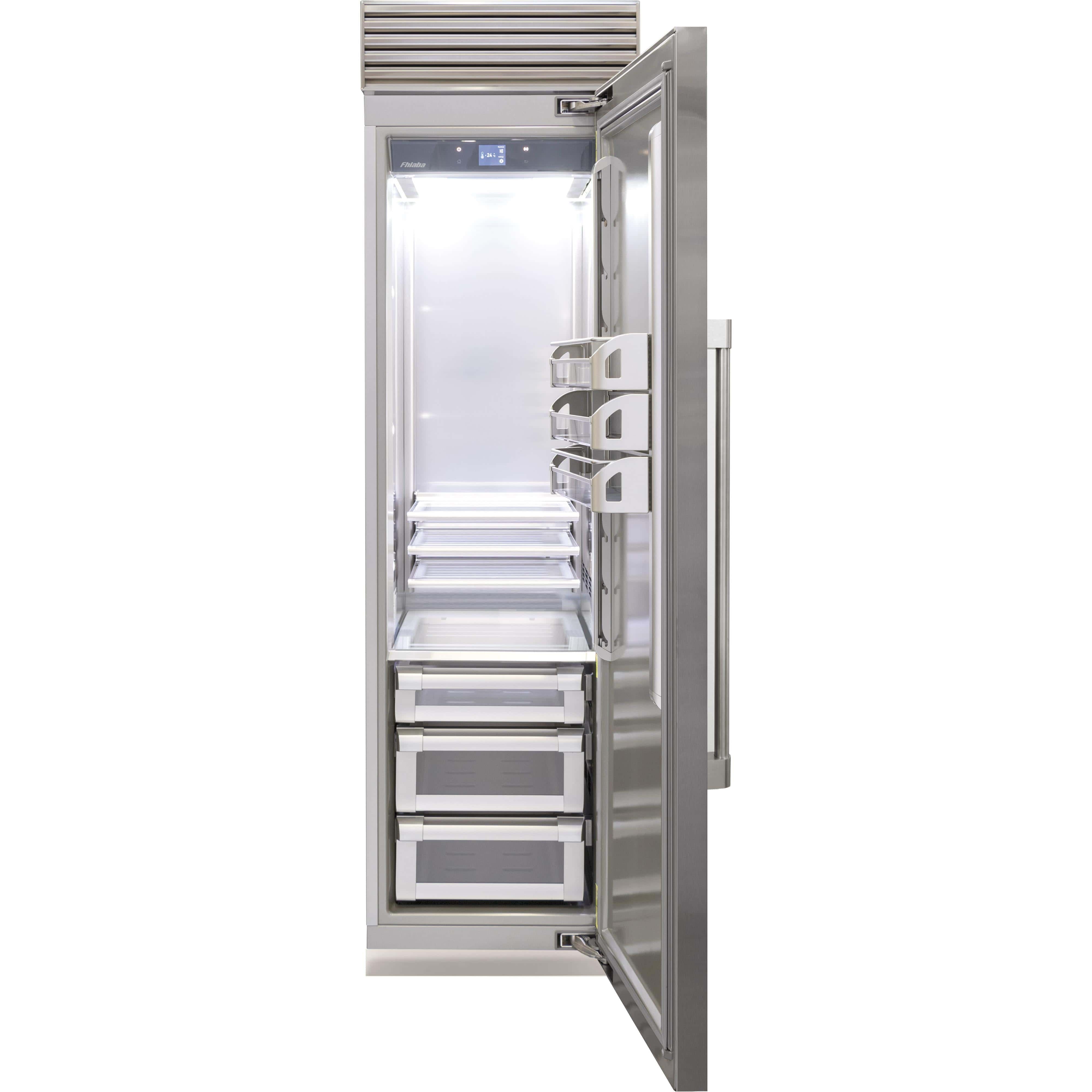 Fhiaba 24-inch, 13 cu. ft. Built-in All Refrigerator with Smart touch TFT Display FP24RFC-RS2 I Luxury Appliances Direct