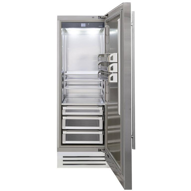 Fhiaba 30-inch, 16.9 cu. ft. Built-in All Refrigerator with Smart touch TFT Display FK30RFC-RS2 I Luxury Appliances Direct