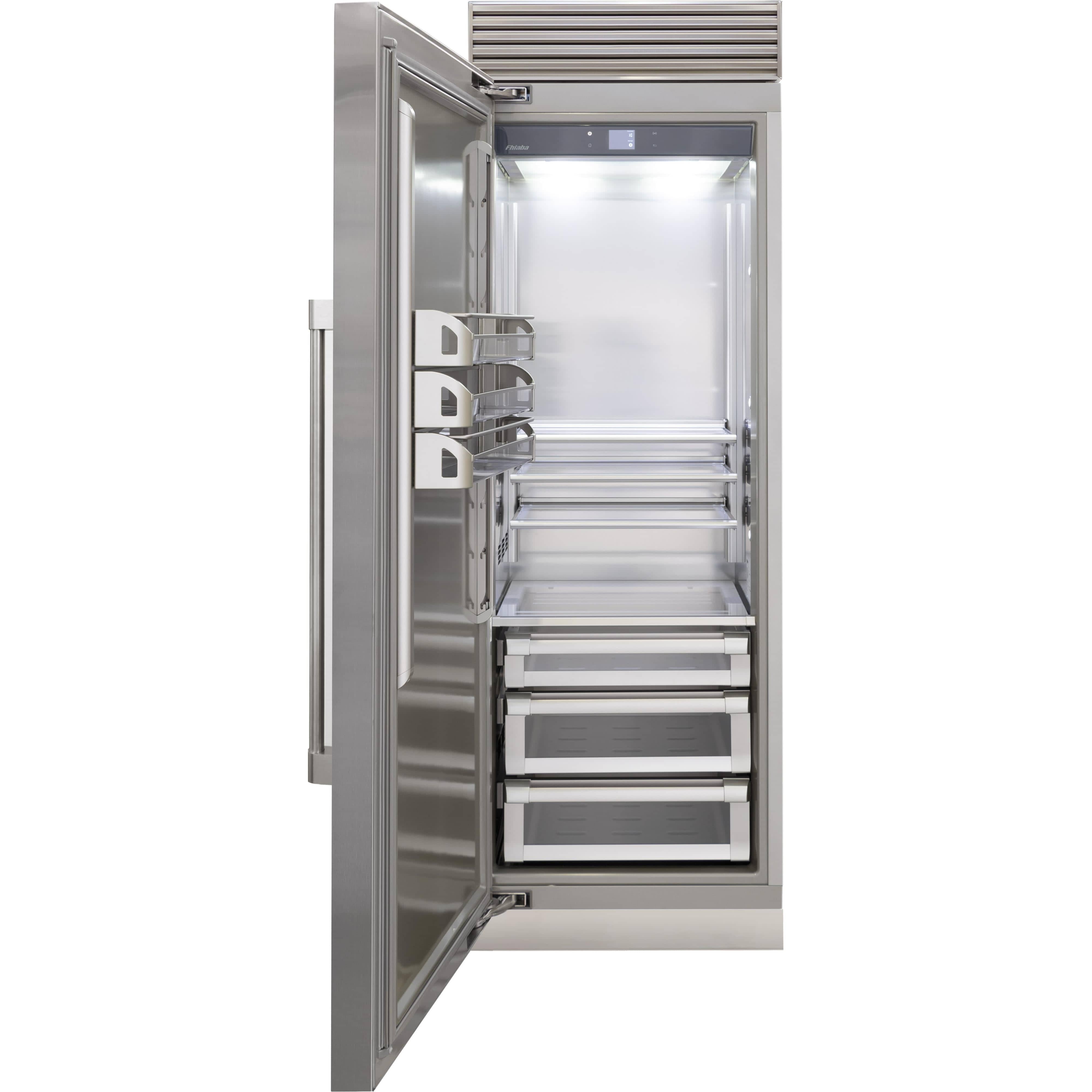 Fhiaba 30-inch, 16.9 cu. ft. Built-in All Refrigerator with Smart touch TFT Display FP30RFC-LS2 I Luxury Appliances Direct