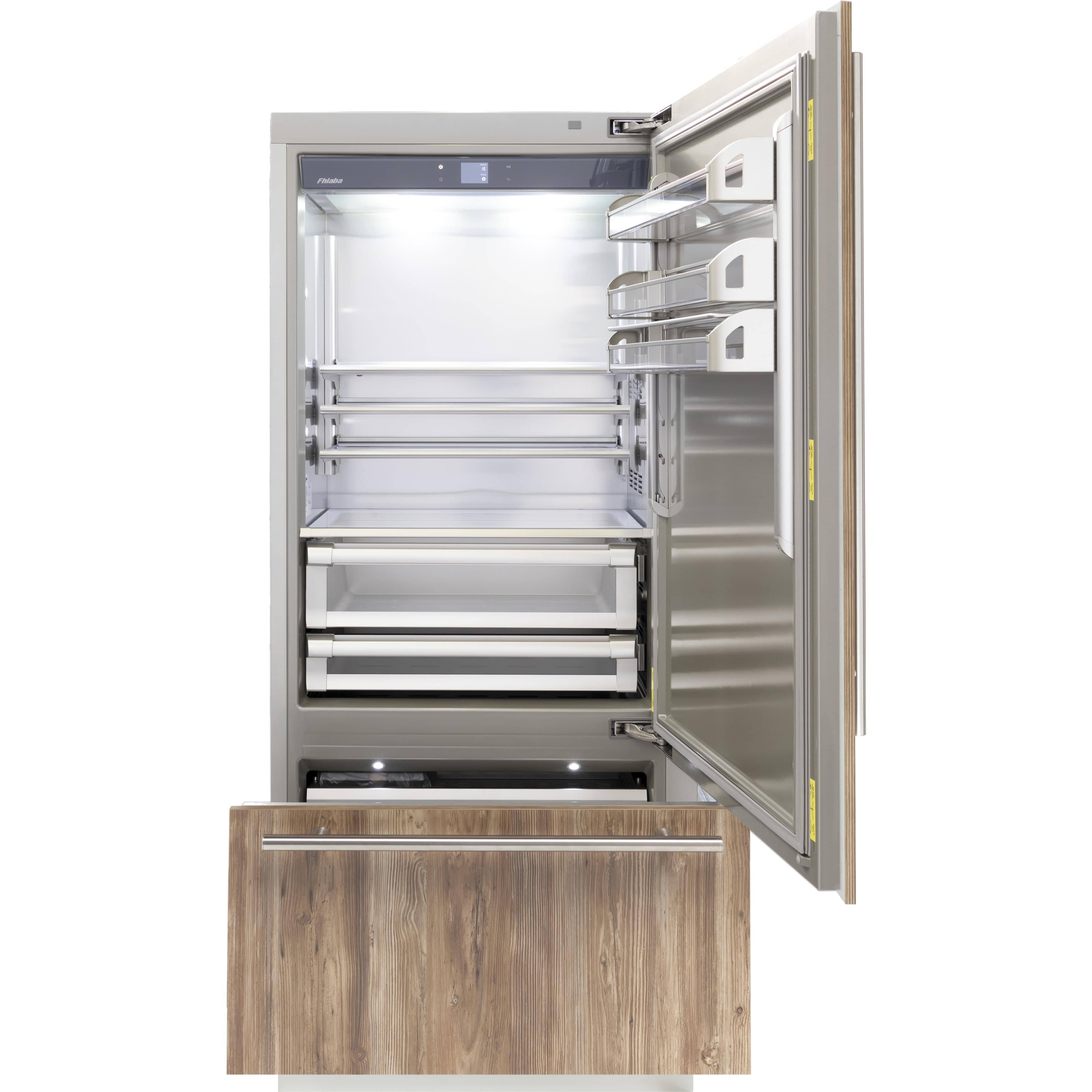 Fhiaba 36-inch, 19.6 cu.ft. Built-in Bottom Freezer Refrigerator with Interior Ice Maker FI36BI-RO1 I Luxury Appliances Direct