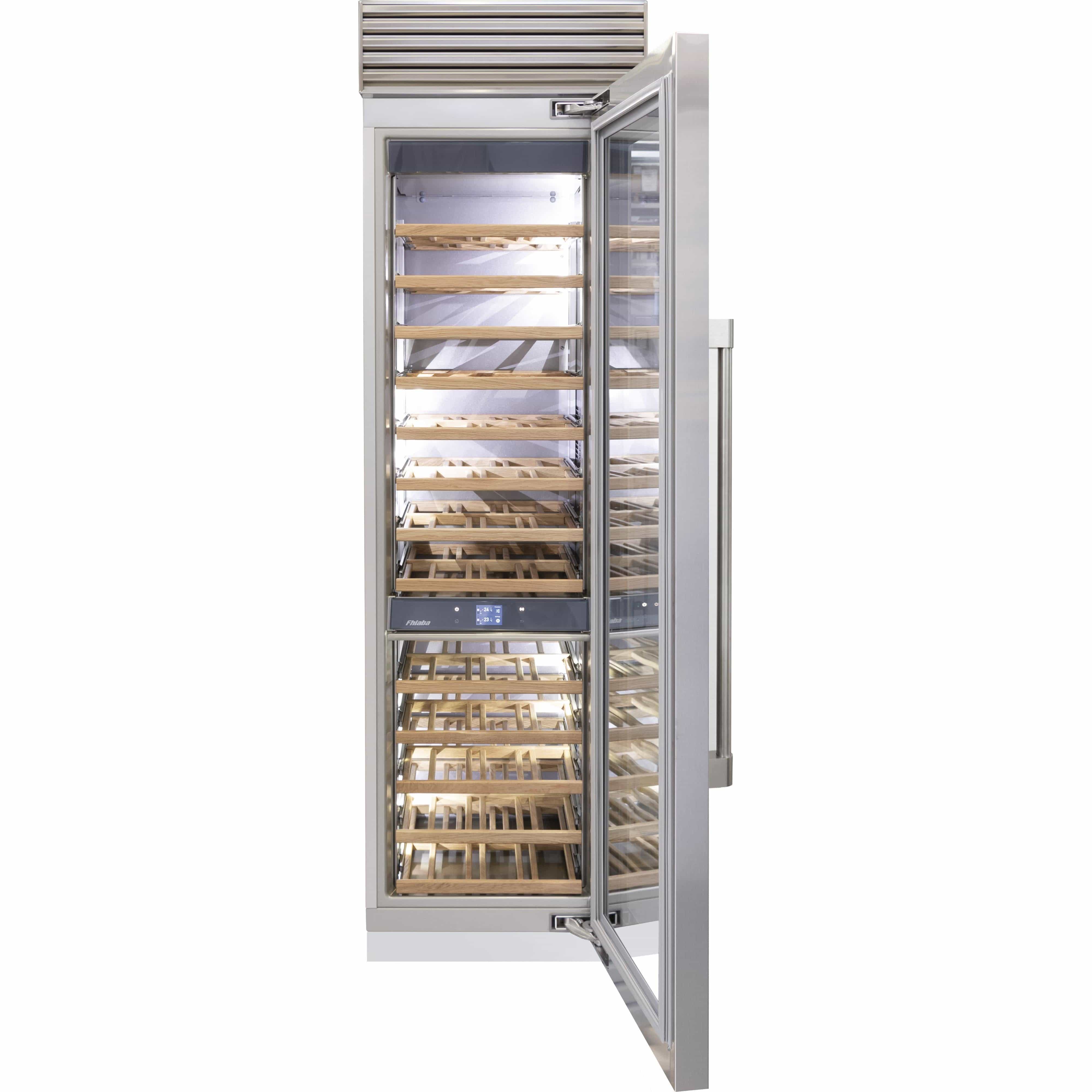 Fhiaba 78-Bottle X-Pro Series Wine Cellar with Smart Touch TFT Display FP24WCC-RS2 I Luxury Appliances Direct