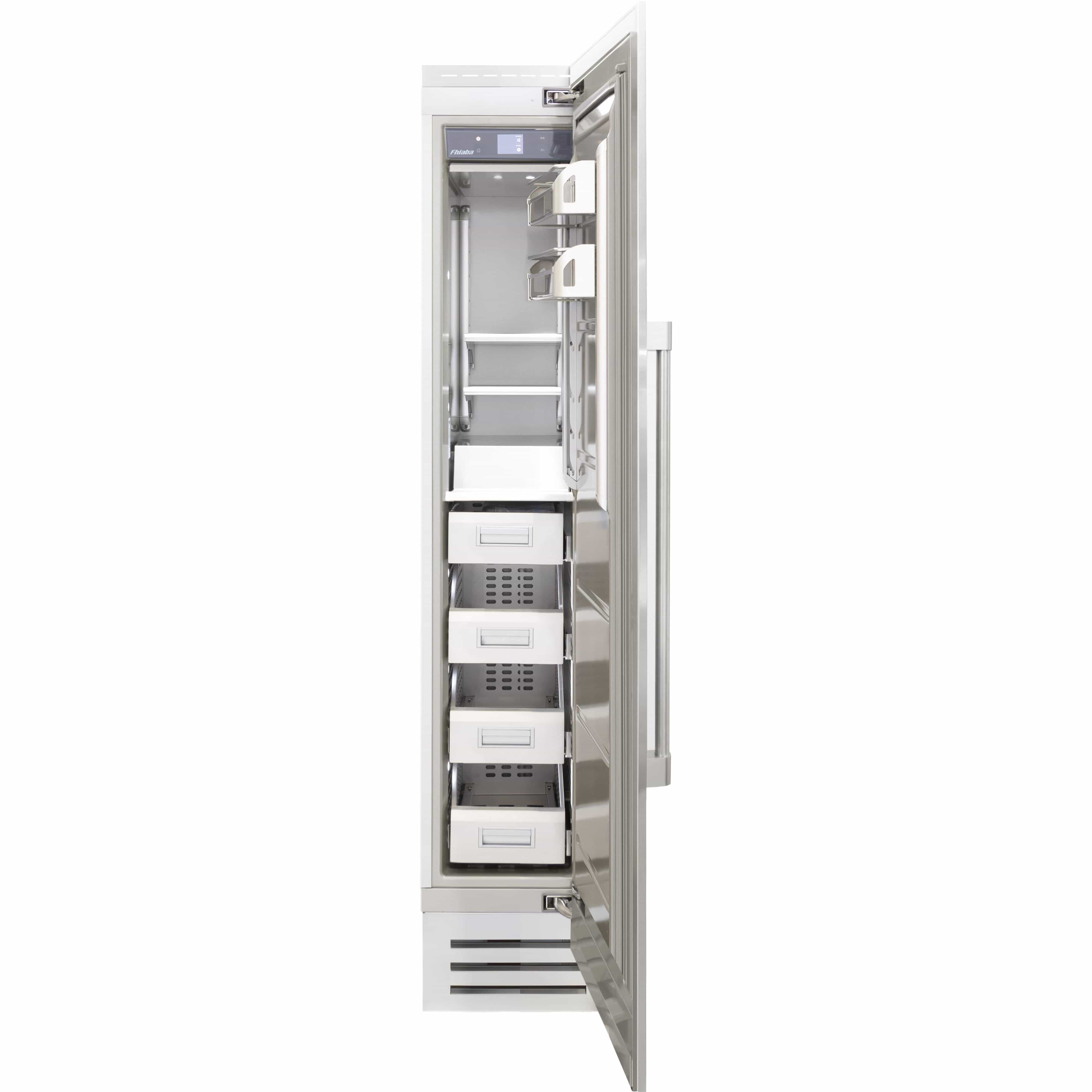 Fhiaba 7.9 cu. ft. Upright Freezer with Smart Touch TFT Display FK18FZC-RS2 I Luxury Appliances Direct