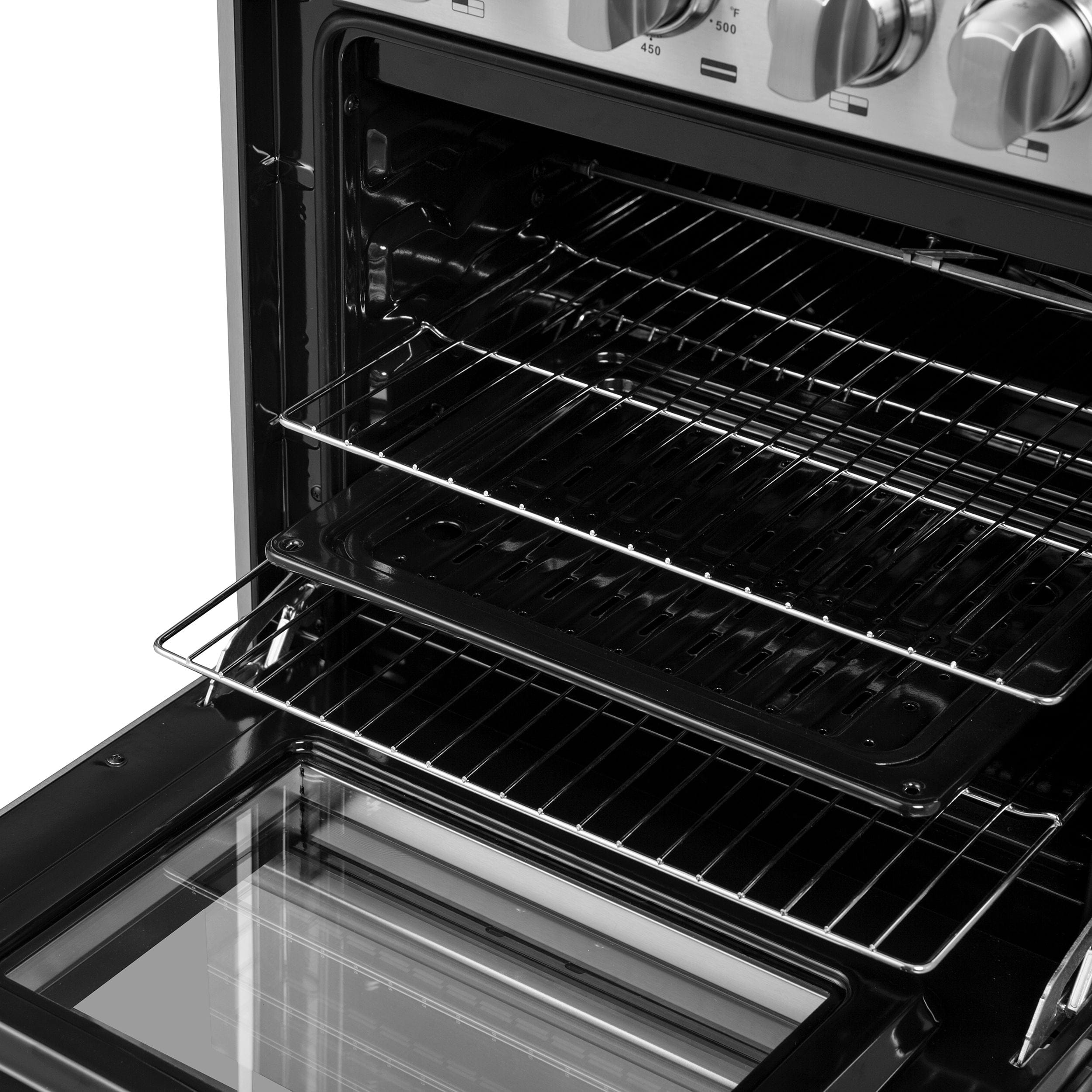 Forno Breno 24" Freestanding Gas Range With 4 Sealed Burners in Stainless Steel, FFSGS6272-24 I Luxury Appliances Direct