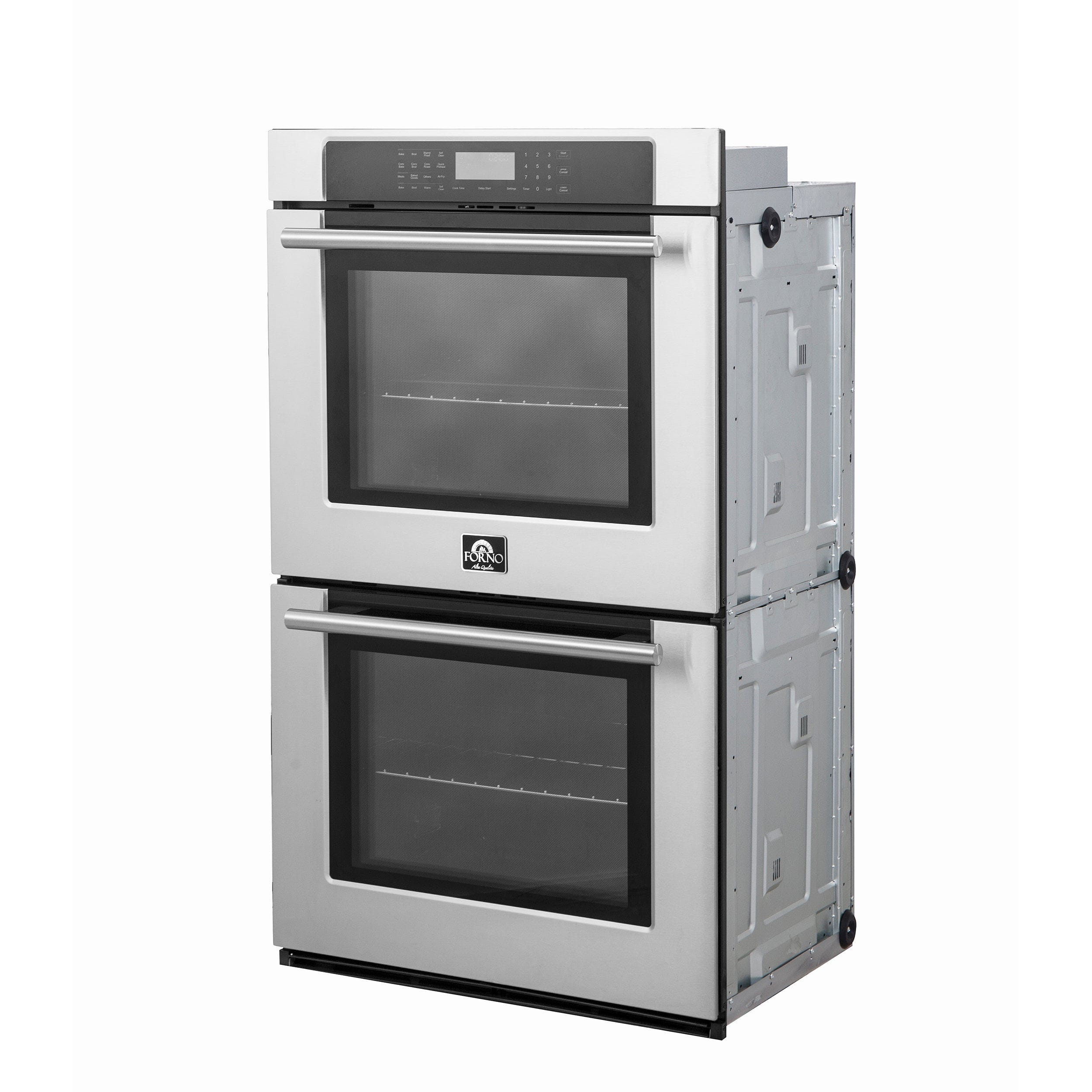 Forno 30" Built-In Double Wall Oven In Stainless Steel with Self-Clean, FBOEL1365-30 I Luxury Appliances Direct