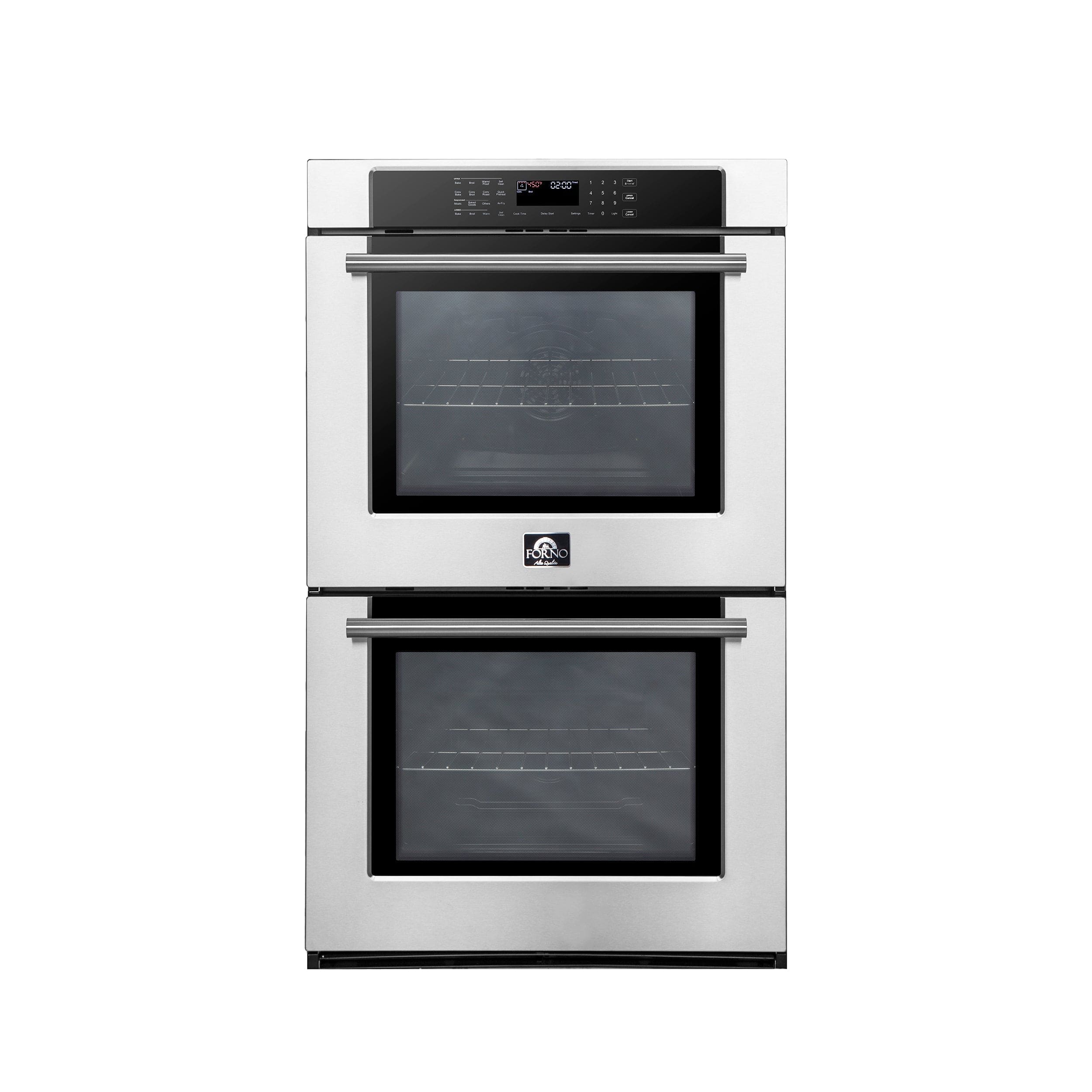 Forno 30" Built-In Double Wall Oven In Stainless Steel with Self-Clean, FBOEL1365-30 I Luxury Appliances Direct