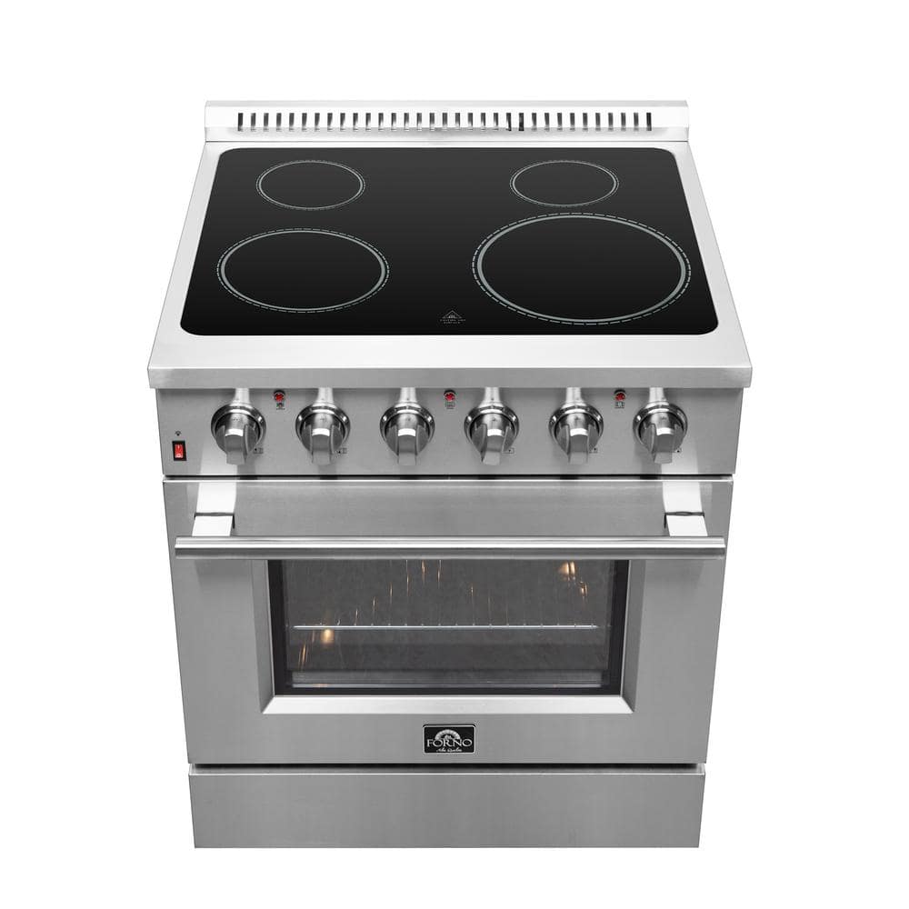 Forno Galiano 30" Freestanding Electric Range in Stainless Steel, FFSEL6083-30 I Luxury Appliances Direct