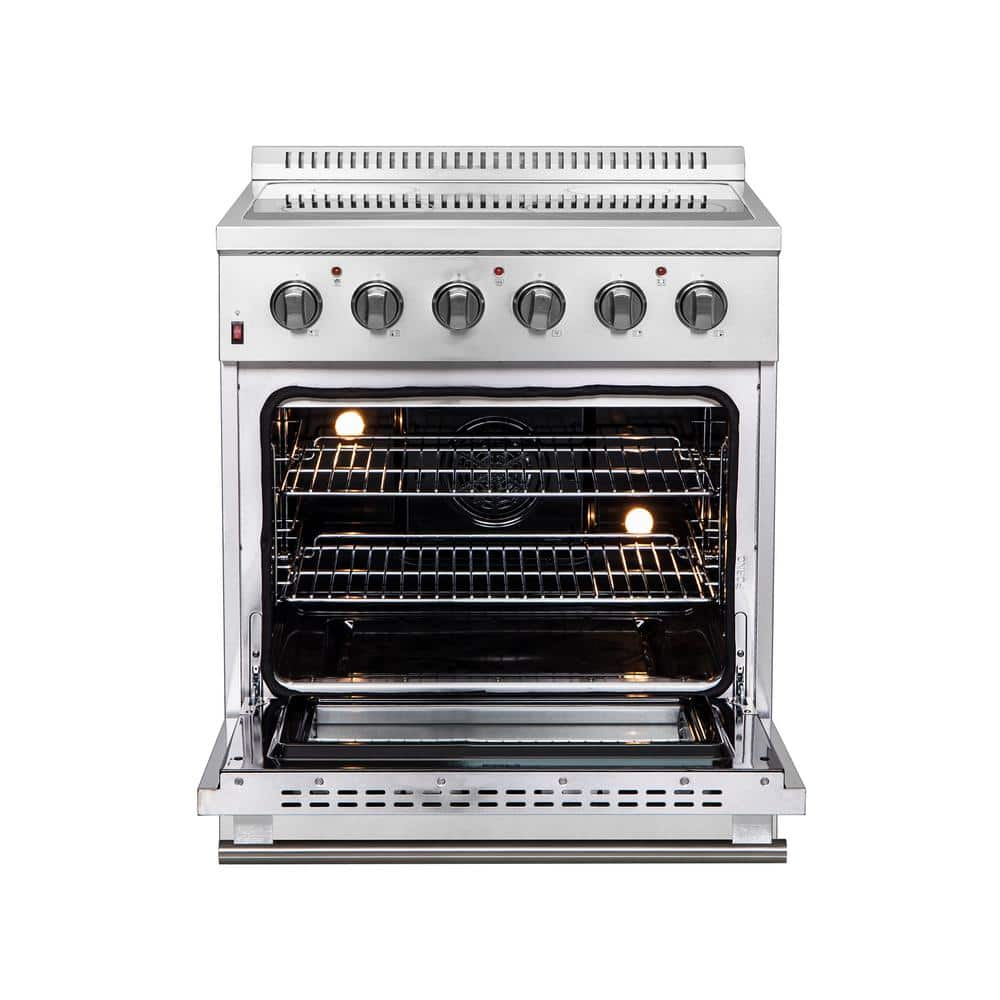 Forno Galiano 30" Freestanding Electric Range in Stainless Steel, FFSEL6083-30 I Luxury Appliances Direct