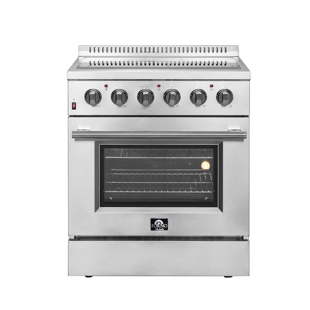 Forno Galiano 30" Freestanding Electric Range in Stainless Steel, FFSEL6083-30 I Luxury Appliances Direct