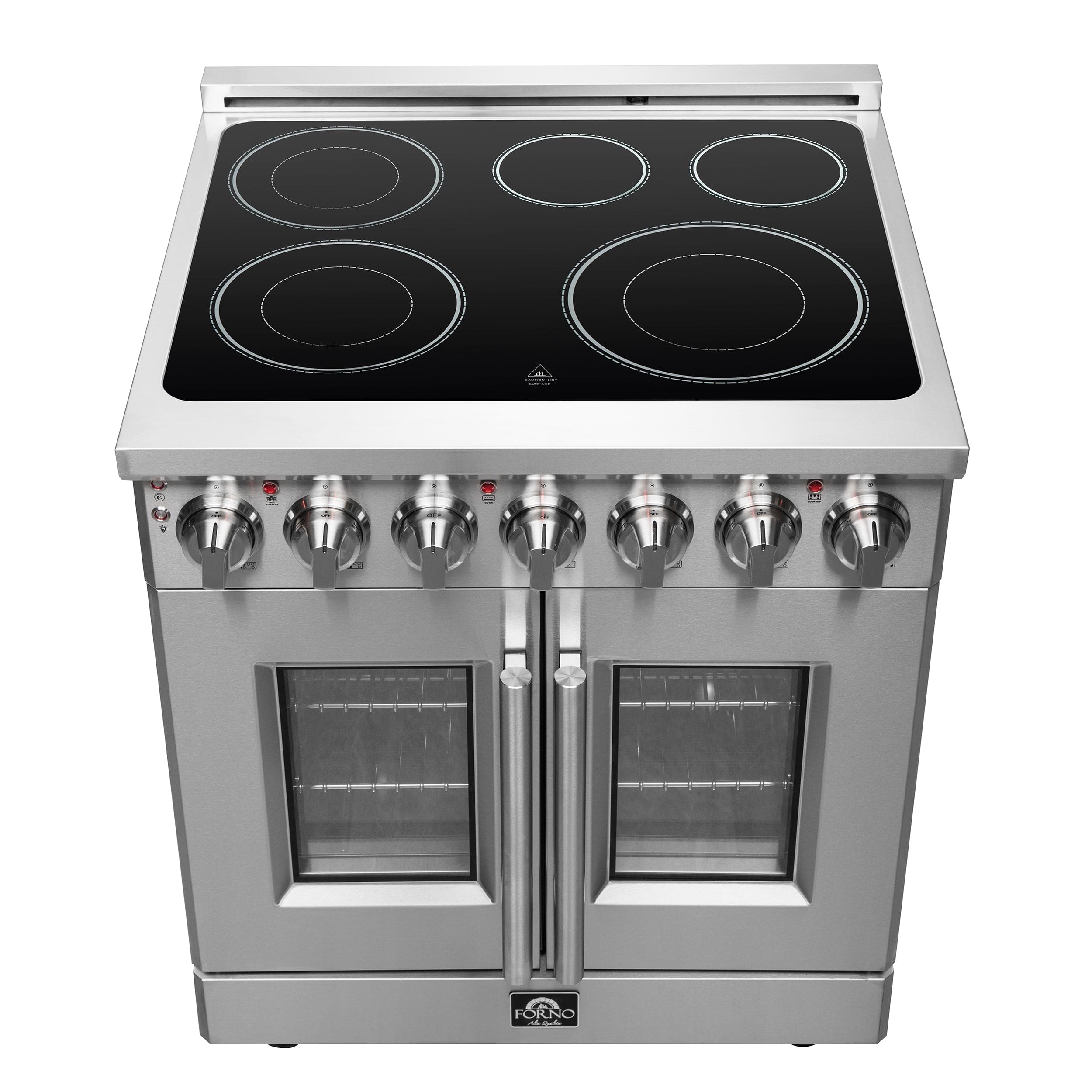 Forno Massimo 30" Freestanding French Door Electric Range with 5 Elements, FFSEL6955-30 I Luxury Appliances Direct