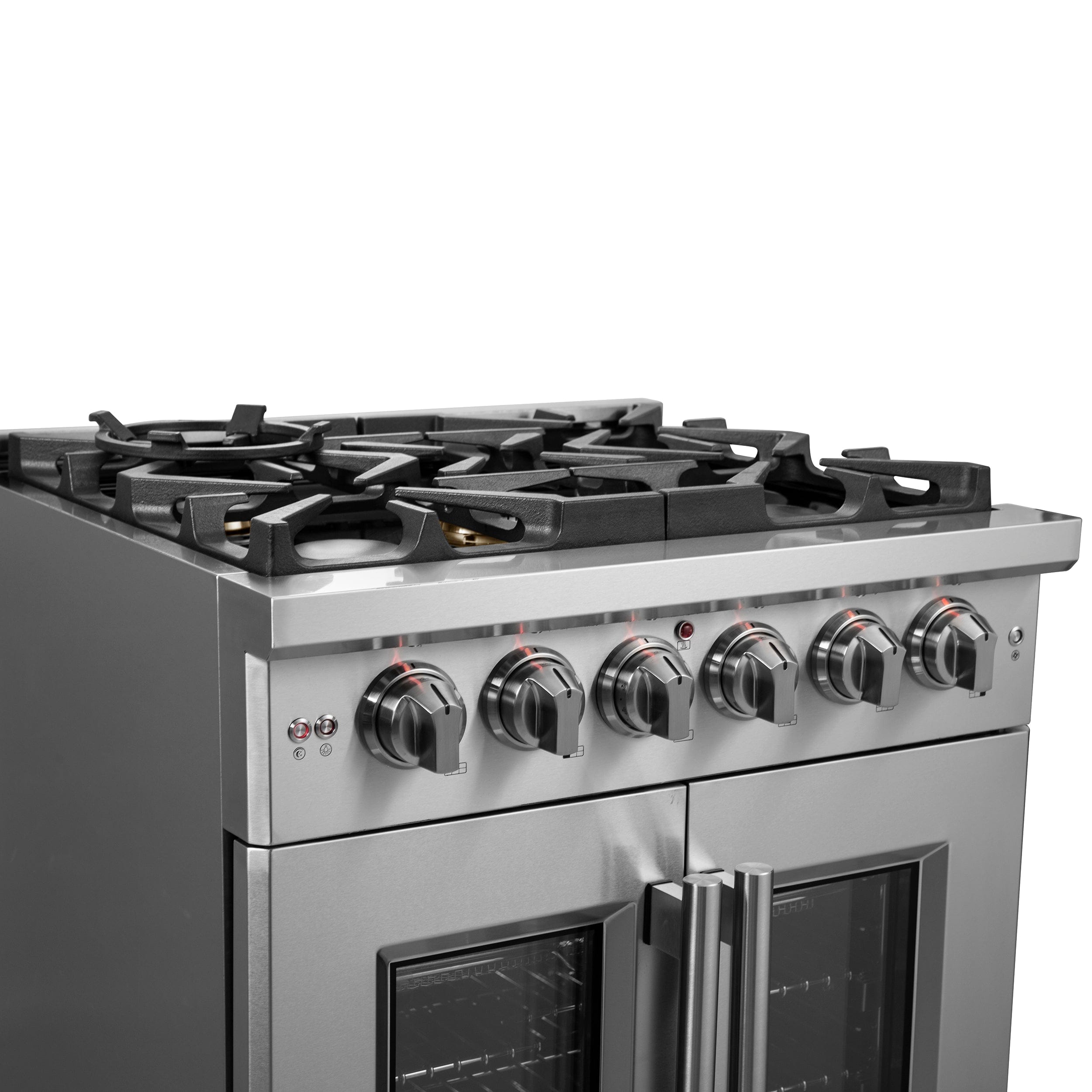 Forno Massimo 30" Freestanding French Door Gas Range with 5 Burners, FFSGS6439-30 I Luxury Appliances Direct