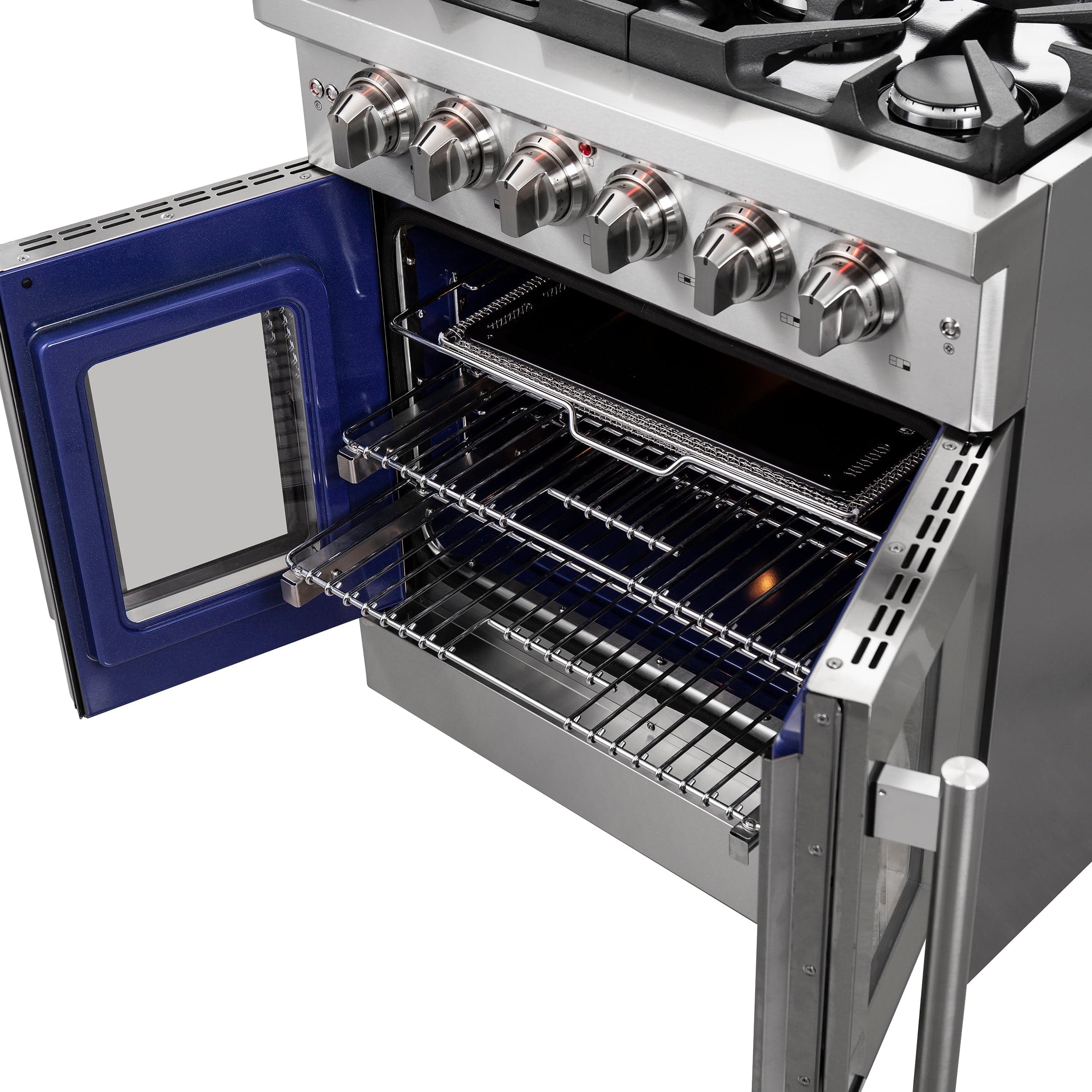 Forno Massimo 30" Freestanding French Door Gas Range with 5 Burners, FFSGS6439-30 I Luxury Appliances Direct