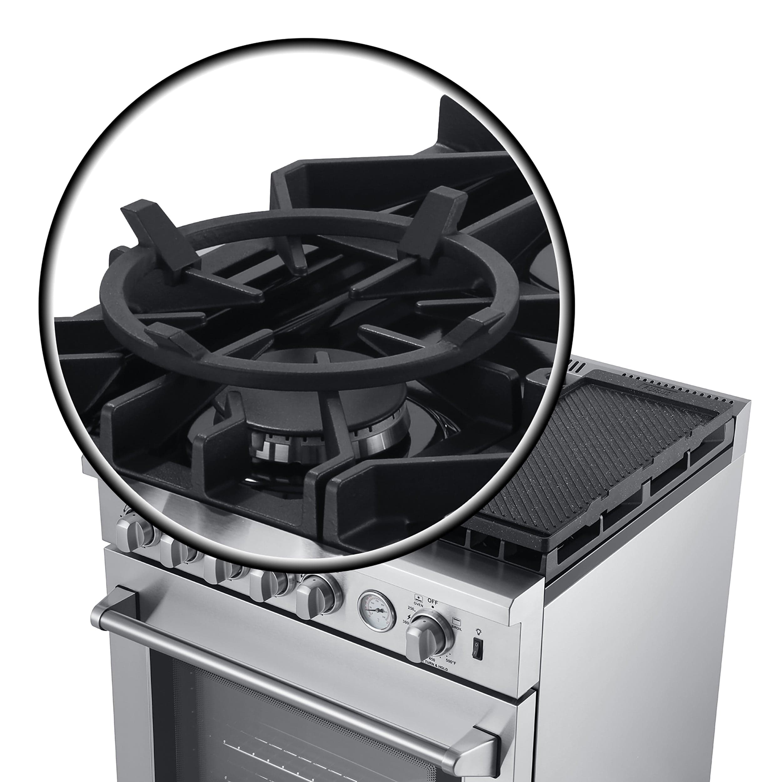 Forno Lazio 30" Gas Range with 5 Sealed Burners, Air Fryer and Griddle, FFSGS6276-30 I Luxury Appliances Direct