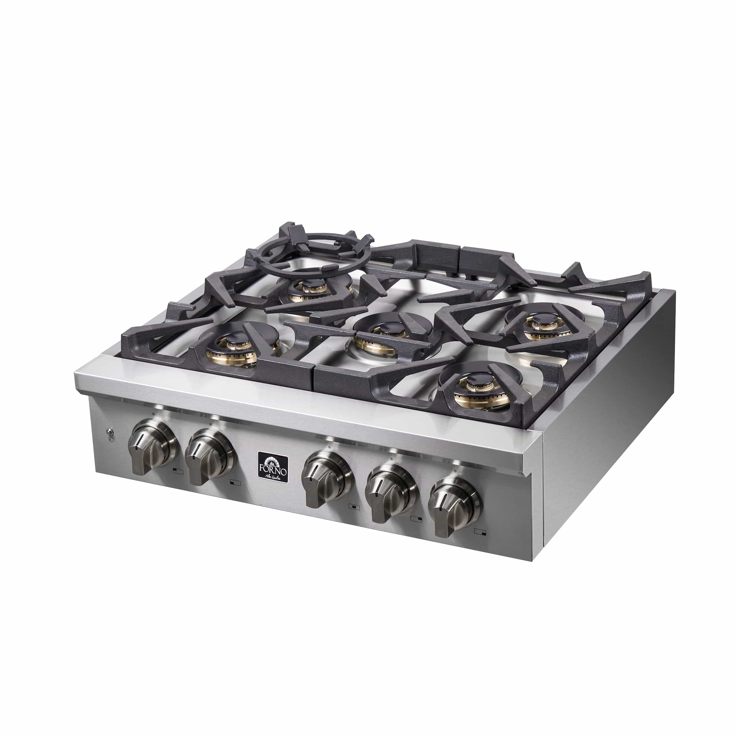 Forno Spezia Alta Qualita 30" Gas Rangetop With 5 Sealed Burners in Stainless Steel, FCTGS5751-30 I Luxury Appliances Direct