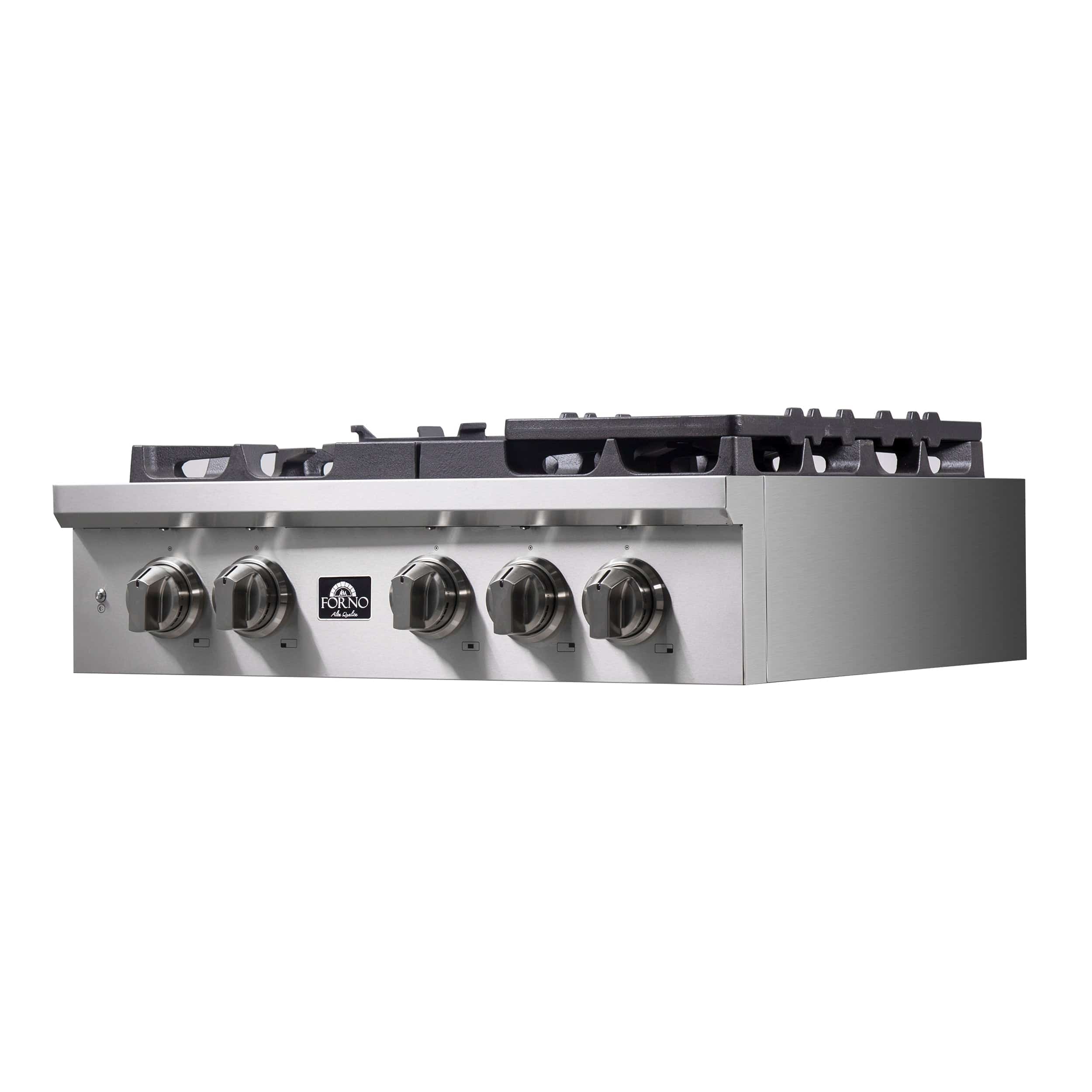 Forno Spezia Alta Qualita 30" Gas Rangetop With 5 Sealed Burners in Stainless Steel, FCTGS5751-30 I Luxury Appliances Direct