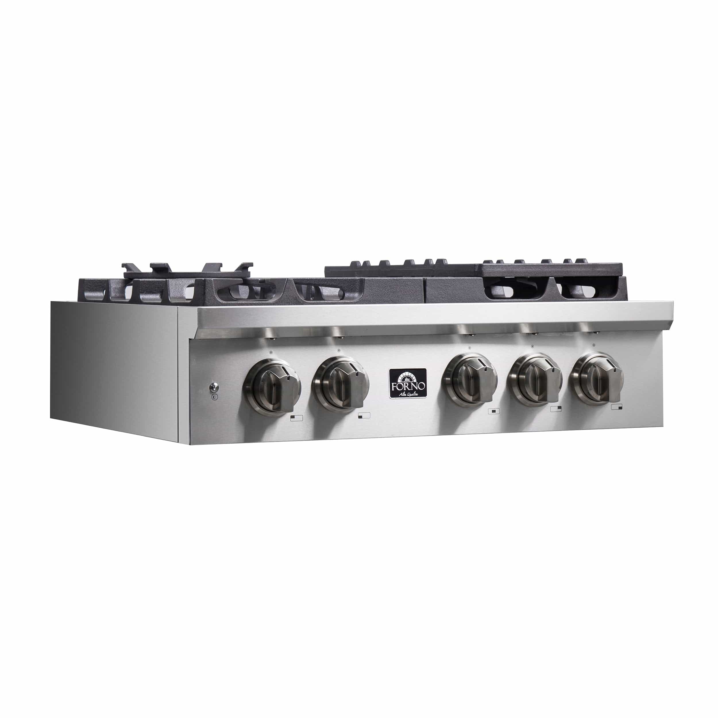 Forno Spezia Alta Qualita 30" Gas Rangetop With 5 Sealed Burners in Stainless Steel, FCTGS5751-30 I Luxury Appliances Direct