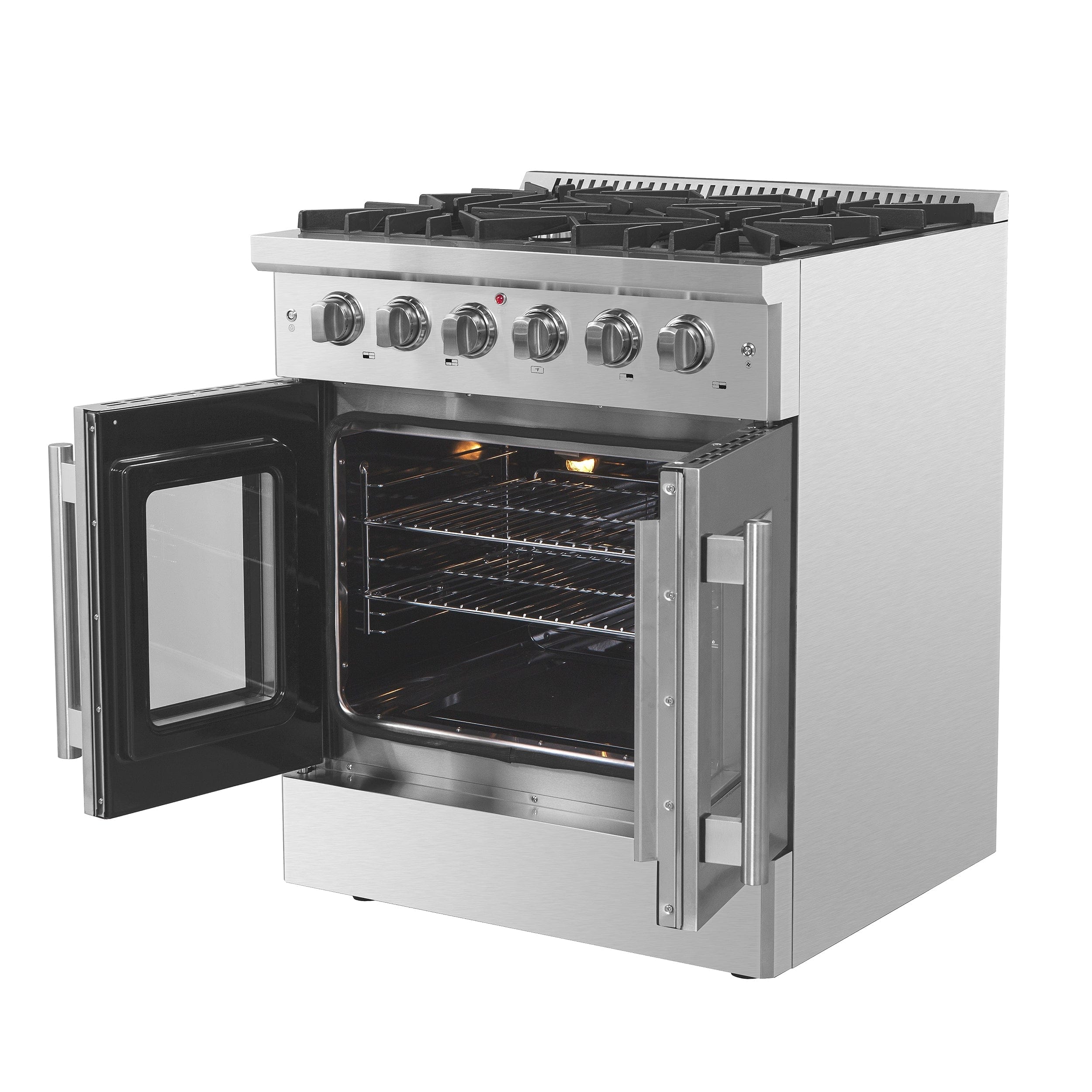Forno 30 Inch Vittorio French Door Gas Range, FFSGS6444-30 I Luxury Appliances Direct
