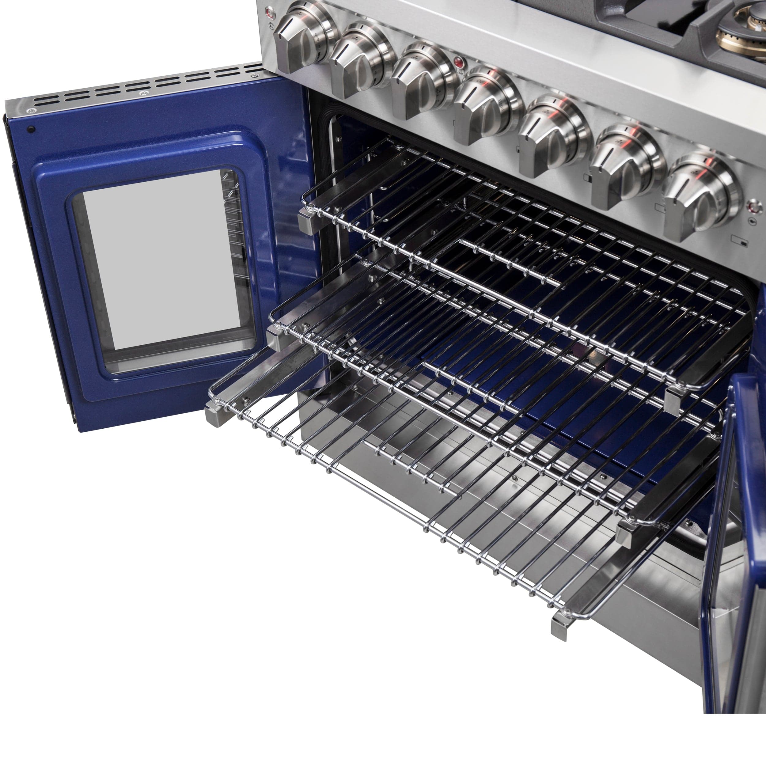 Forno Capriasca 30" Professional Gas Burner, Electric Oven Range With French Door And 5 Sealed Burners, FFSGS6387-30 I Luxury Appliances Direct