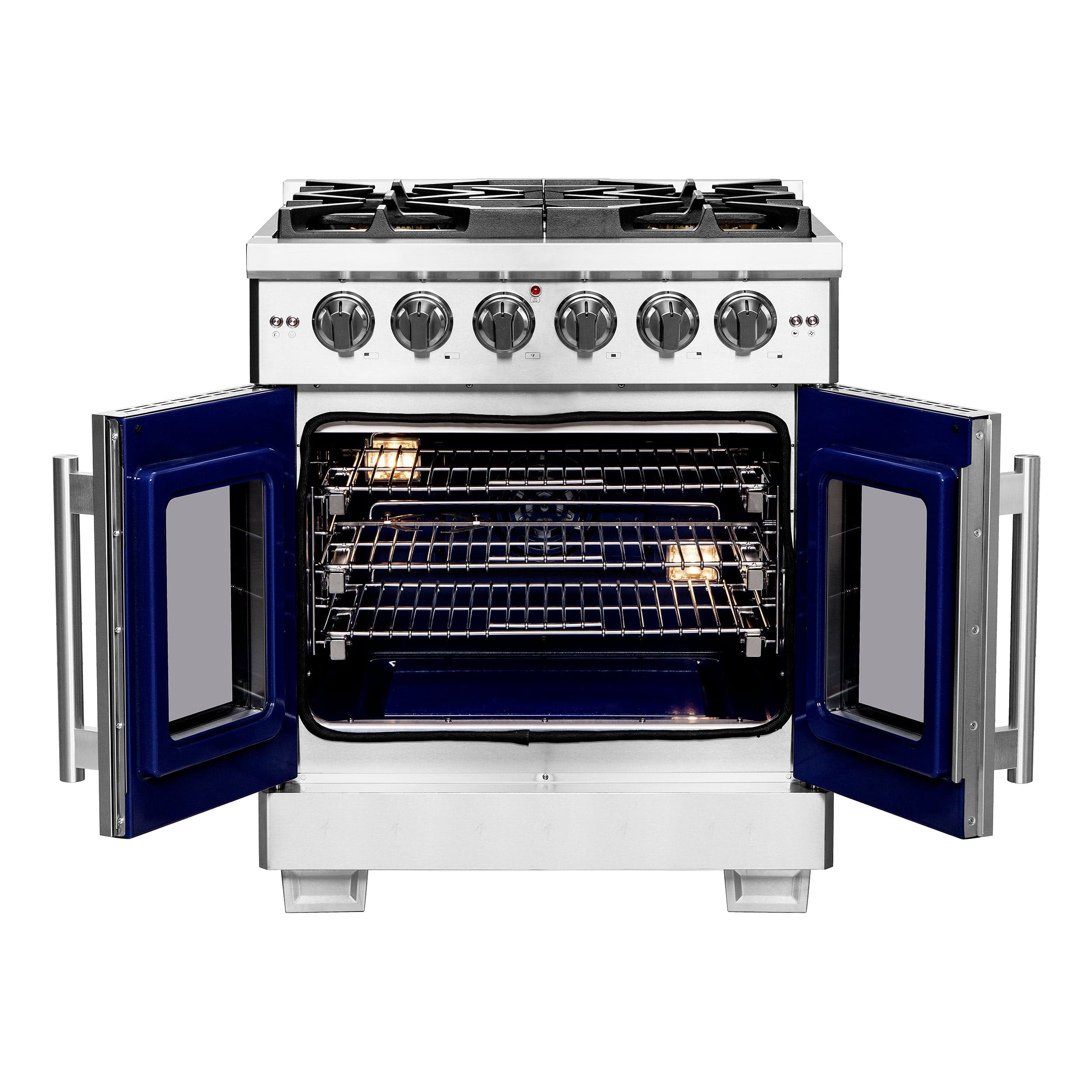 Forno Capriasca 30" Professional Gas Range With French Door And 5 Sealed Burners, FFSGS6460-30 I Luxury Appliances Direct