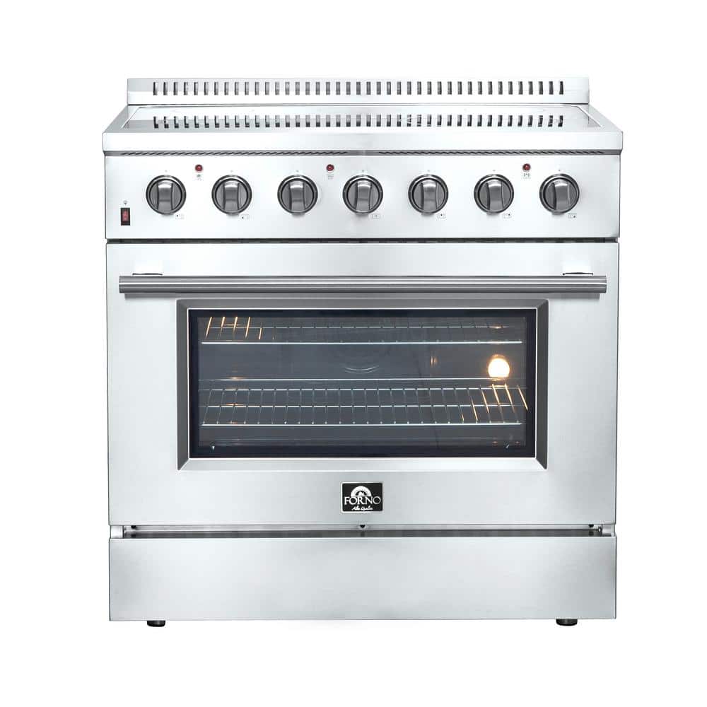 Forno Galiano 36" Freestanding Electric Range in Stainless Steel, FFSEL6083-36 I Luxury Appliances Direct