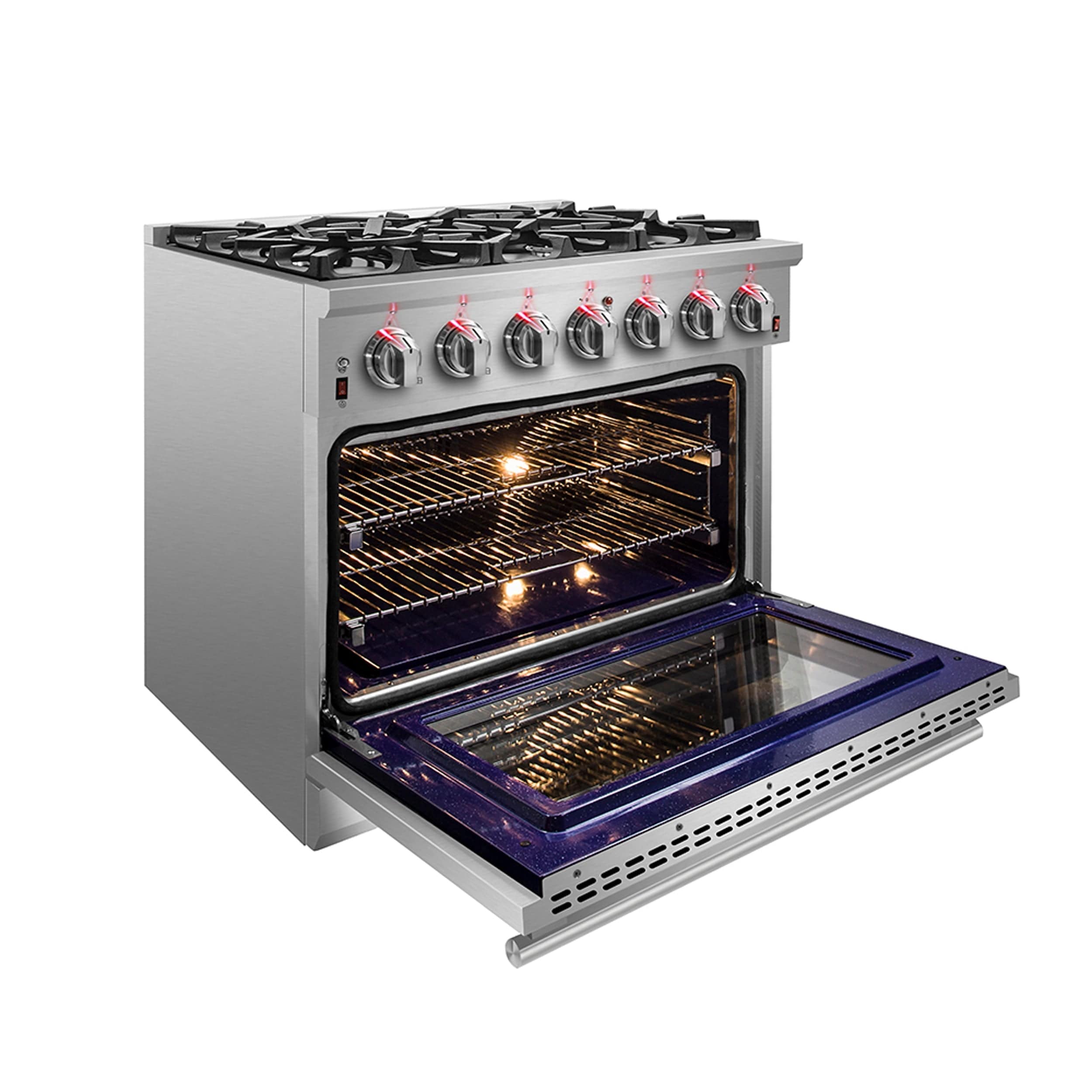 Forno Massimo 36" Freestanding Gas Range with 6 Burners, FFSGS6239-36 I Luxury Appliances Direct
