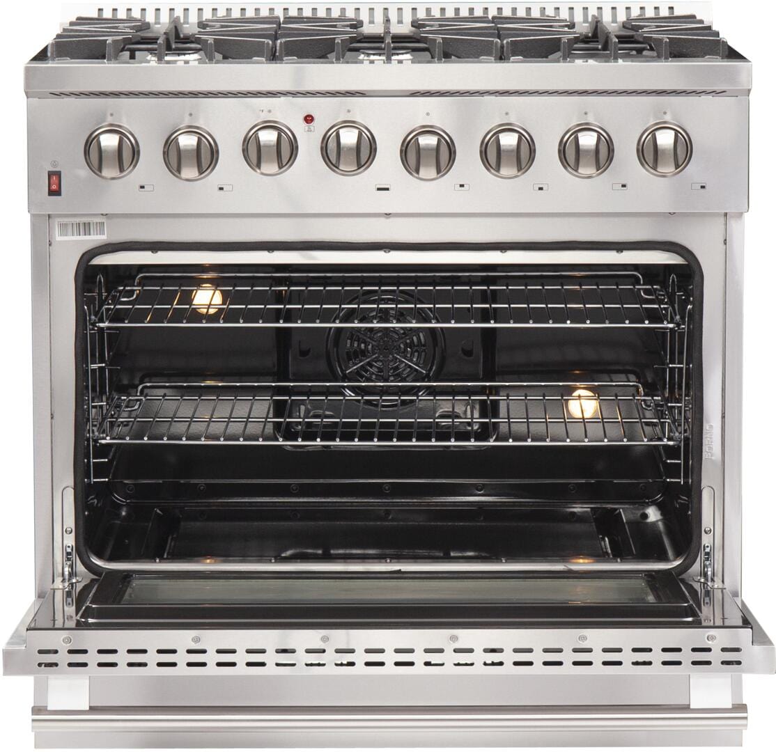 Forno 36" Galiano Gas Burner / Electric Oven in Stainless Steel 6 Italian Burners, FFSGS6156-36 I Luxury Appliances Direct