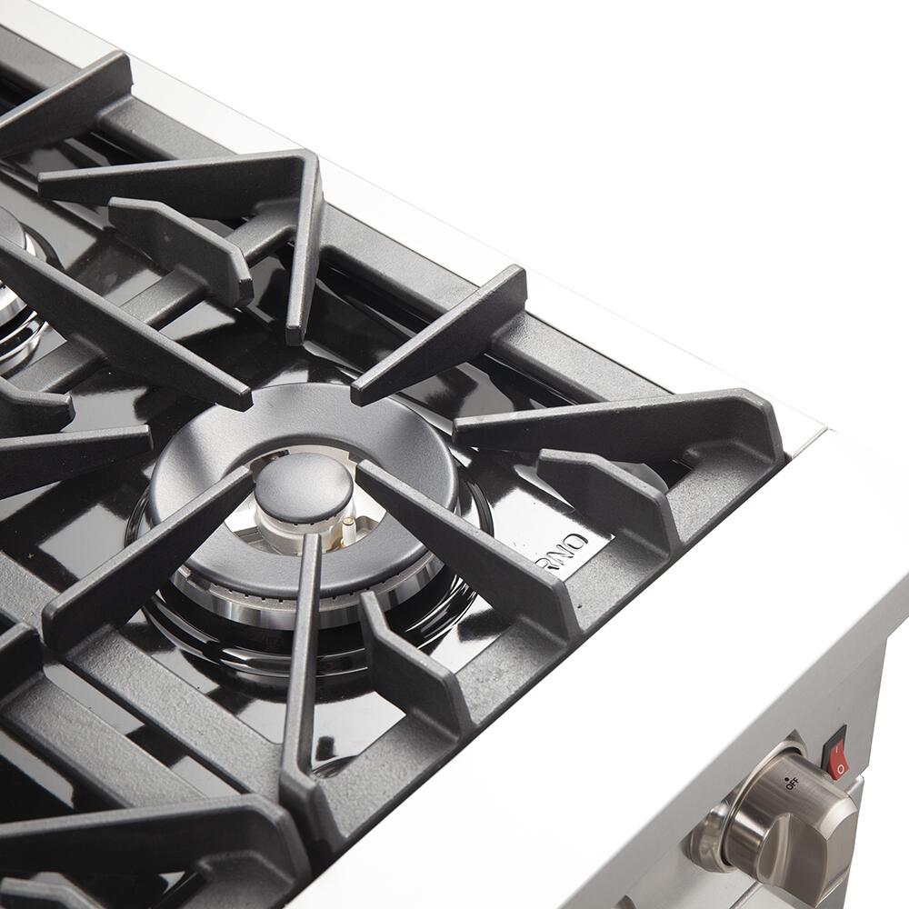 Forno 36" Galiano Gas Range with 6 Italian Burners in Stainless Steel, FFSGS6244-36 I Luxury Appliances Direct