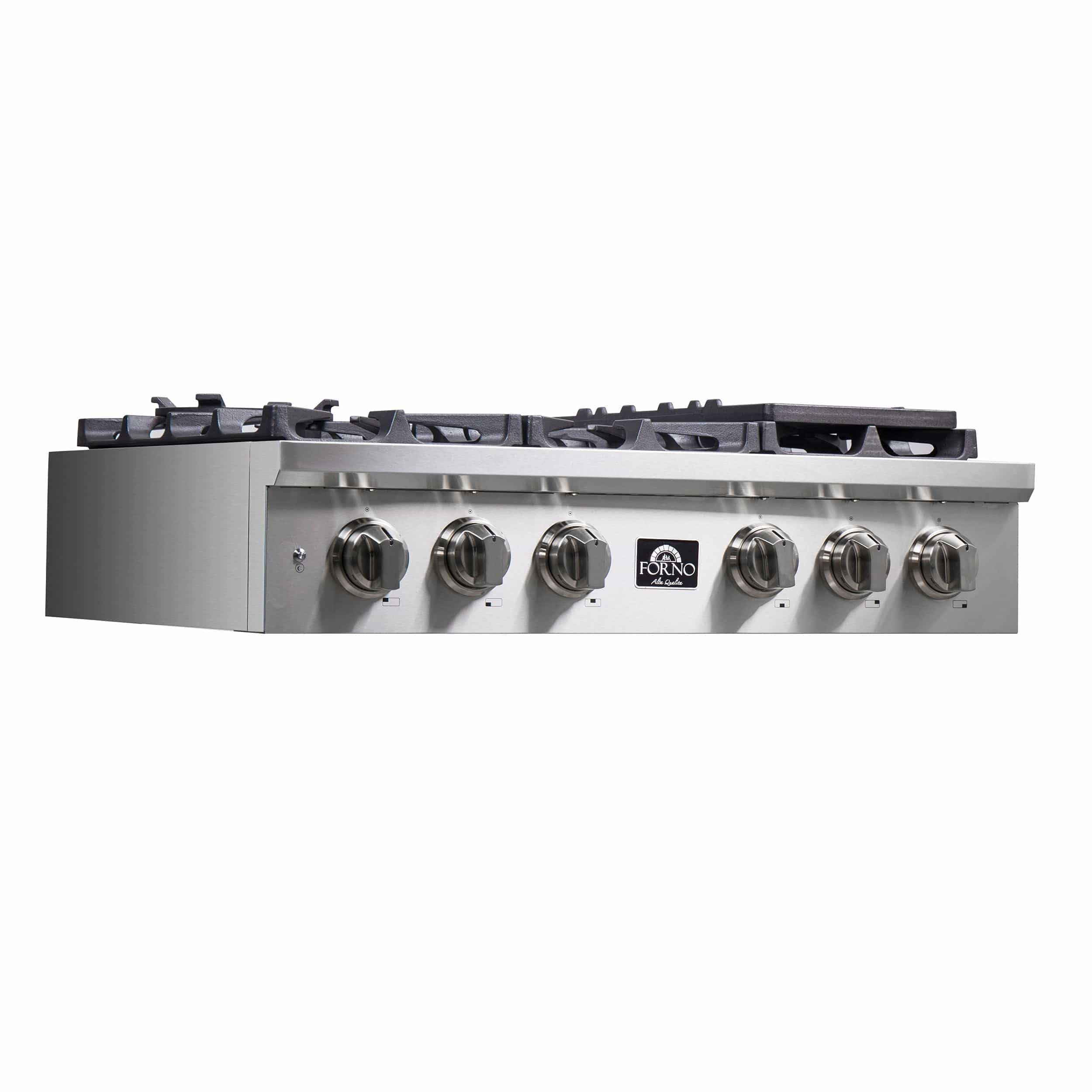 Forno Spezia Alta Qualita 36" Gas Rangetop With 6 Sealed Burners in Stainless Steel, FCTGS5751-36 I Luxury Appliances Direct