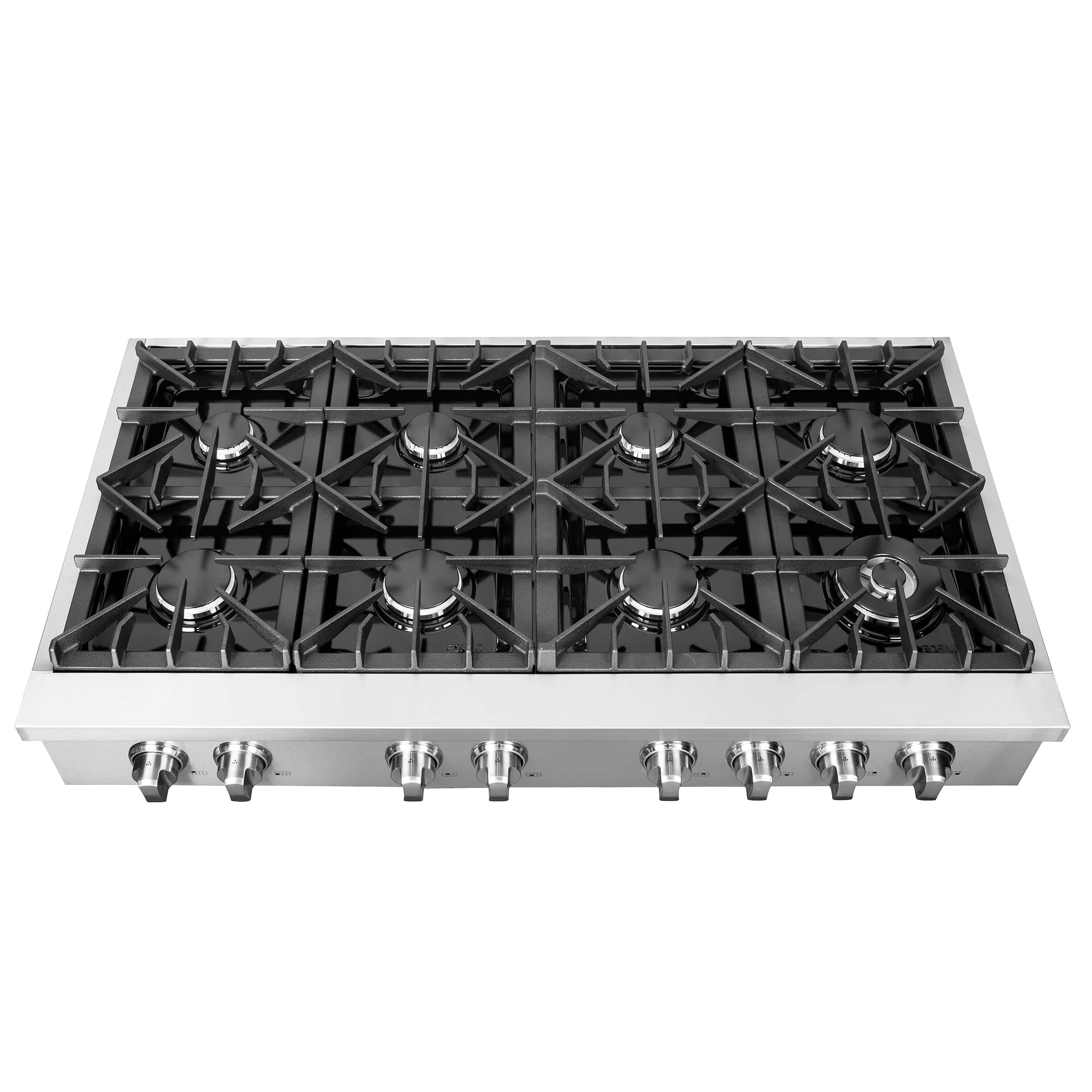 Forno Cossato Alta 48" Gas Rangetop With 8 Sealed Burners in Stainless Steel, FCTGS5737-48 I Luxury Appliances Direct