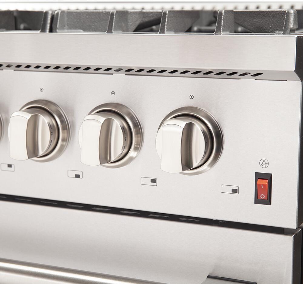 Forno 48 Inch Galiano Gas Burner and Electric Oven Range in Stainless Steel with 8 Italian Burners, FFSGS6156-48 I Luxury Appliances Direct