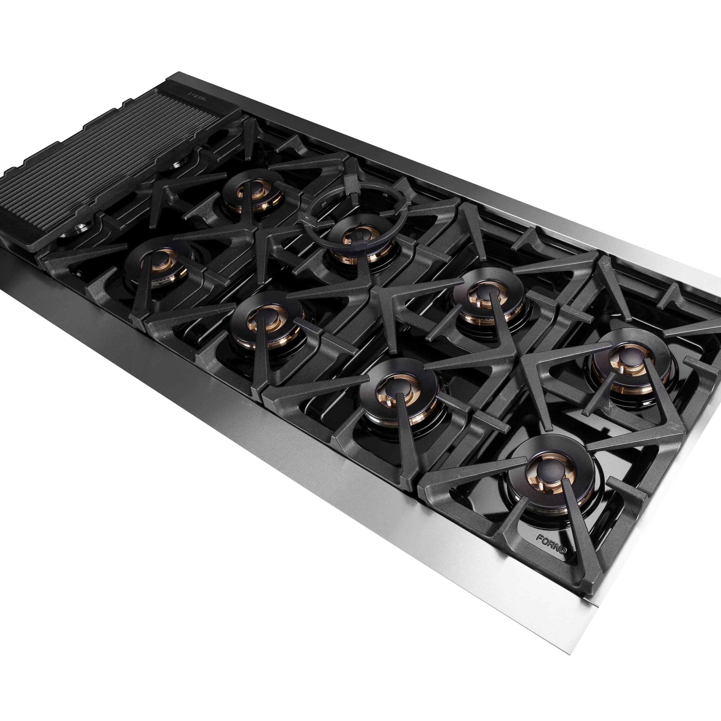 Forno 60 Inch Titanium Pro Series Capriasca Freestanding Dual Fuel Range, FFSGS6187-60 I Luxury Appliances Direct