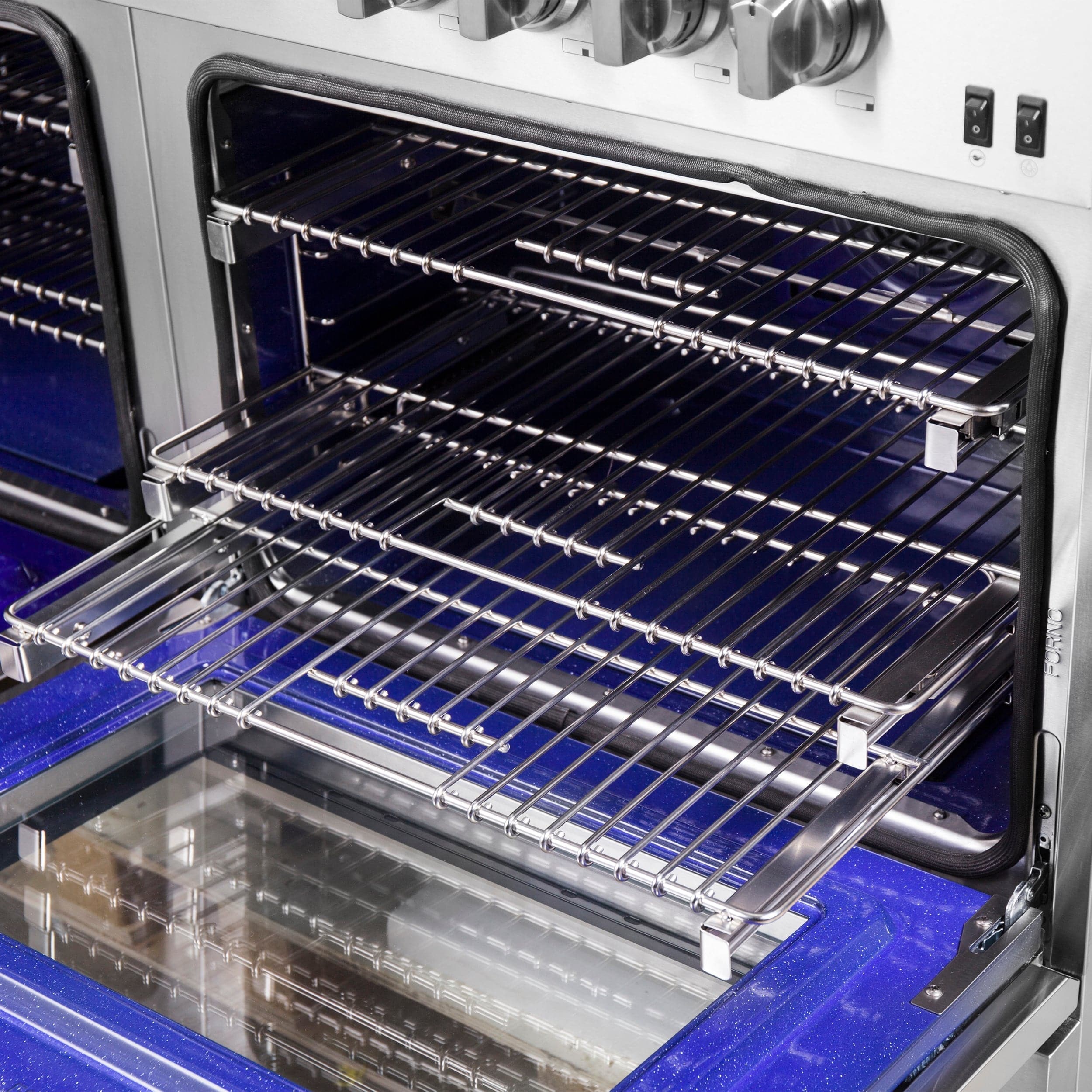 Forno 60 Inch Titanium Pro Series Capriasca Freestanding Dual Fuel Range, FFSGS6187-60 I Luxury Appliances Direct