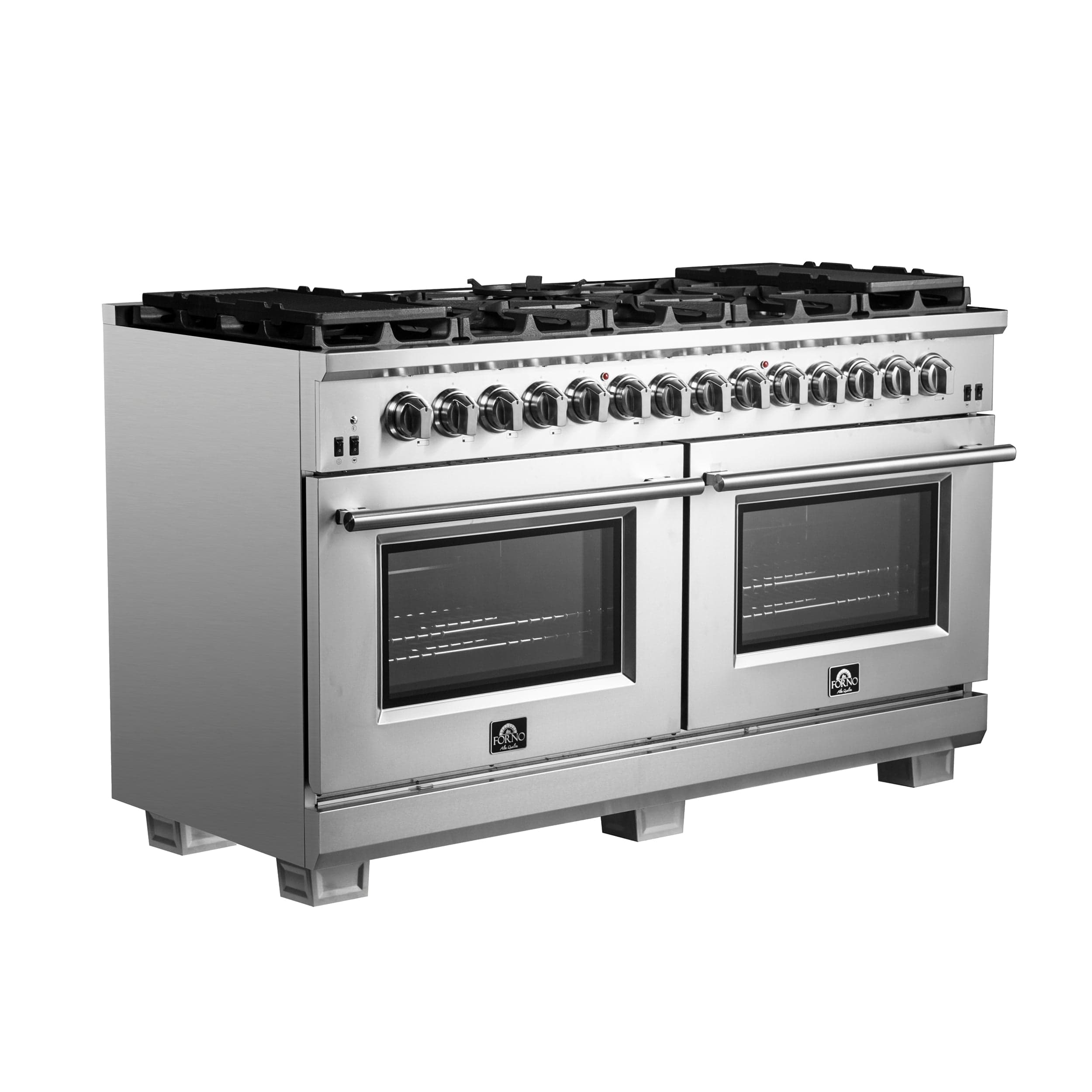 Forno 60 Inch Titanium Pro Series Capriasca Freestanding Dual Fuel Range, FFSGS6187-60 I Luxury Appliances Direct
