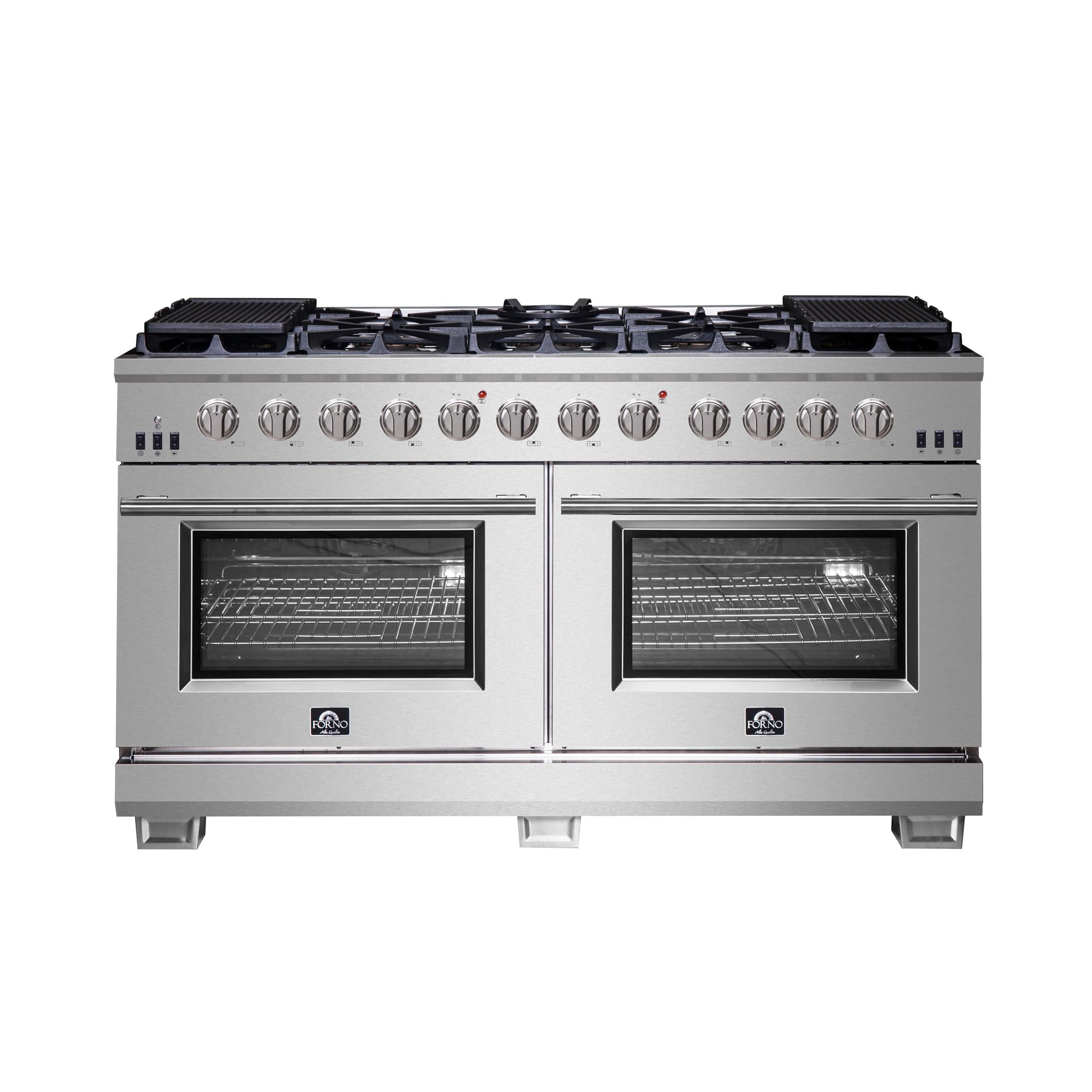 Forno 60 Inch Titanium Pro Series Capriasca Freestanding Gas Range, FFSGS6260-60 I Luxury Appliances Direct