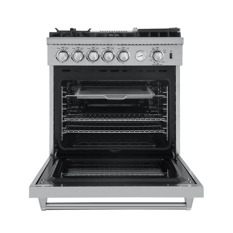 Forno Appliance Package - 30" Gas Range, 30" Range Hood, AP-FFSGS6276-30-W I Luxury Appliances Direct