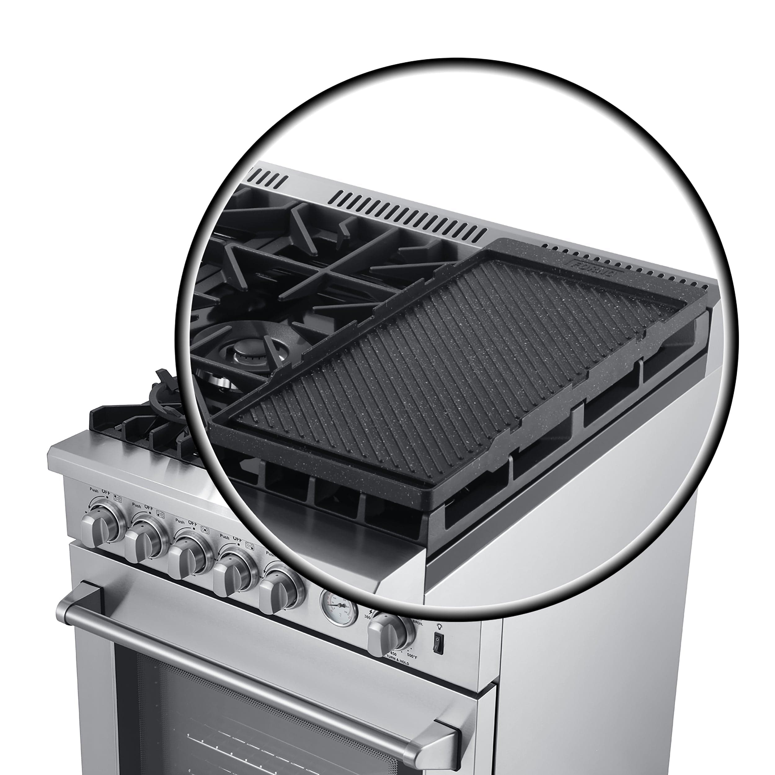 Forno Appliance Package - 30" Gas Range with Airfryer, Range Hood, 36" Refrigerator, Dishwasher, Microwave Drawer, AP-FFSGS6276-30-12 I Luxury Appliances Direct