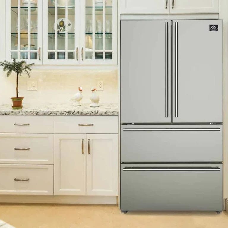 Forno Appliance Package - 36" Gas Range, Dishwasher, 36" Refrigerator, AP-FFSGS6244-36-10 I Luxury Appliances Direct