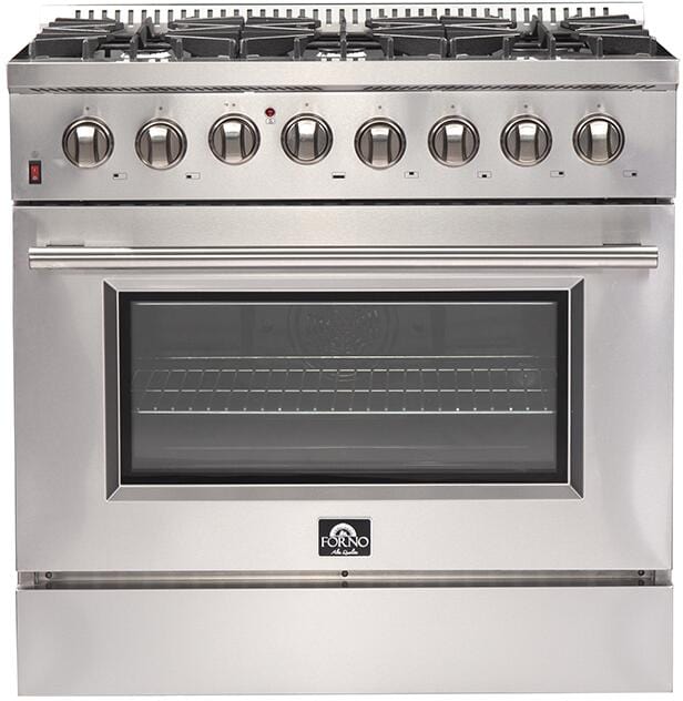 Forno Appliance Package - 36 Inch Dual Fuel Range, Dishwasher, 60 Inch Refrigerator, AP-FFSGS6156-36-5 I Luxury Appliances Direct