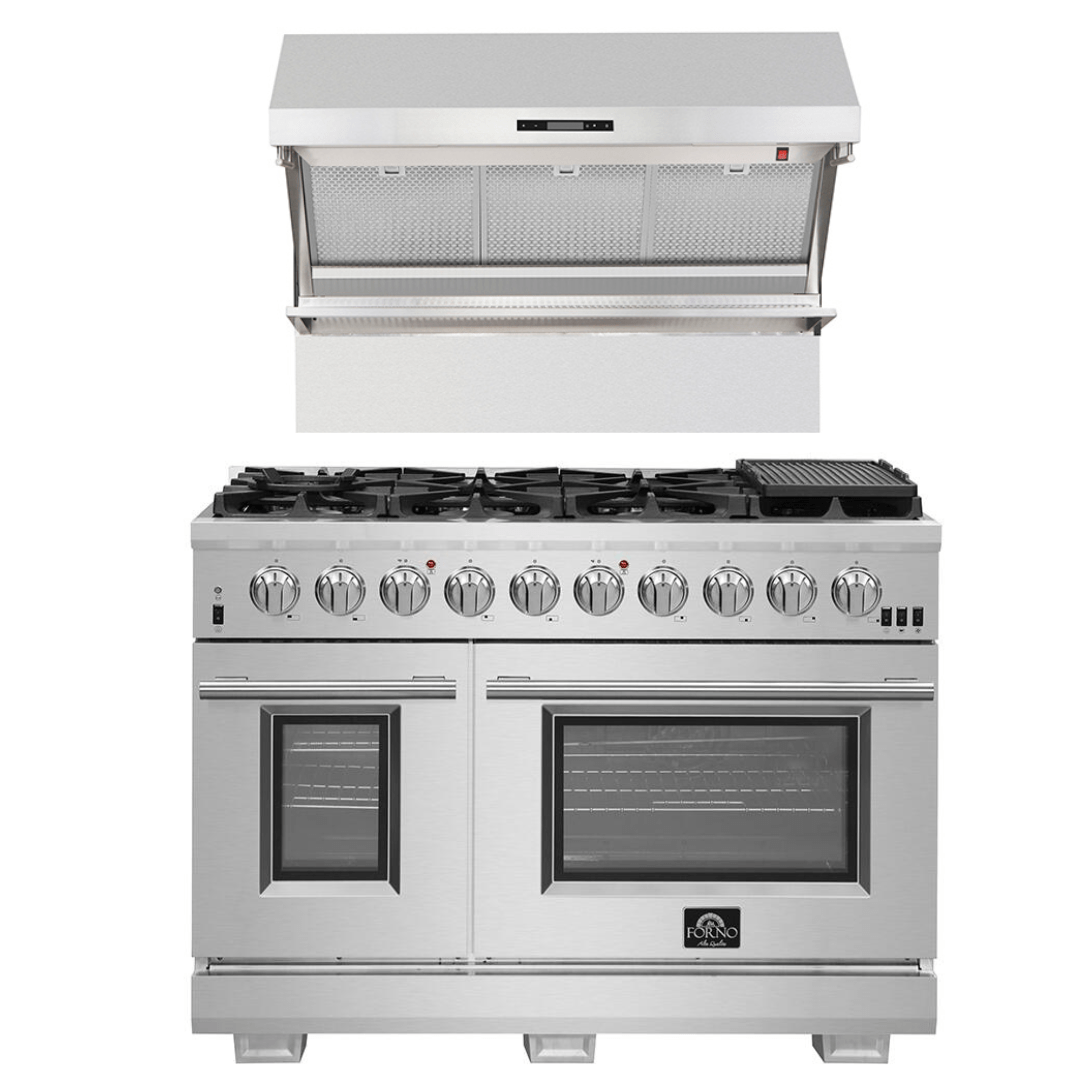 Forno Package 48 Inch Range, Range Hood, AP-FFSGS6260-48 I Luxury Appliances Direct