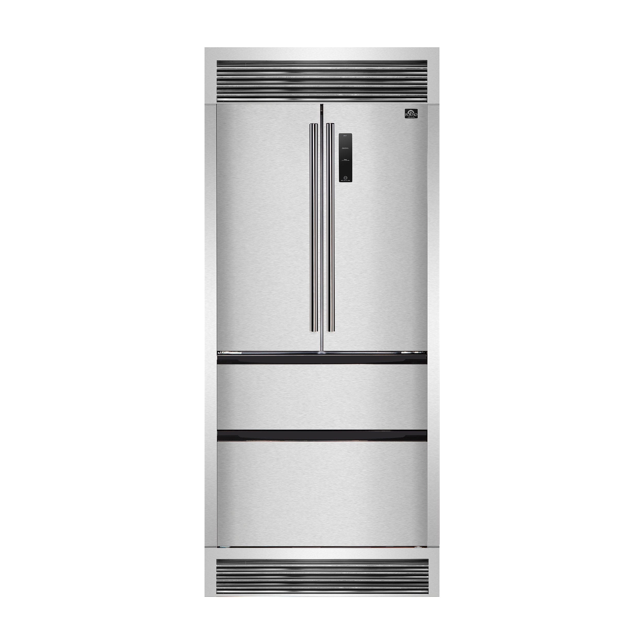 Forno Bovino 33" French Door With Grill Trim Refrigerator FFFFD1907-37SG I Luxury Appliances Direct