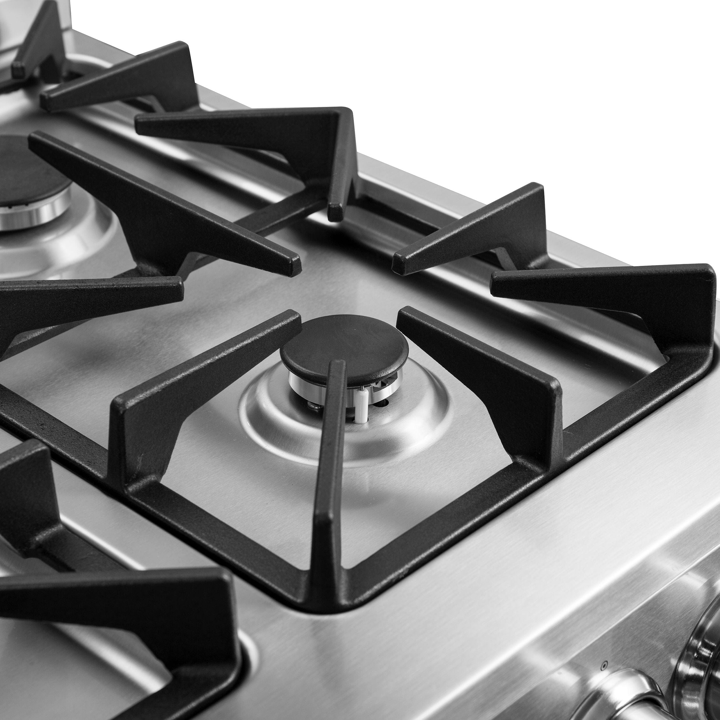 Forno Breno 24" Freestanding Gas Range With 4 Sealed Burners in Stainless Steel, FFSGS6272-24 I Luxury Appliances Direct