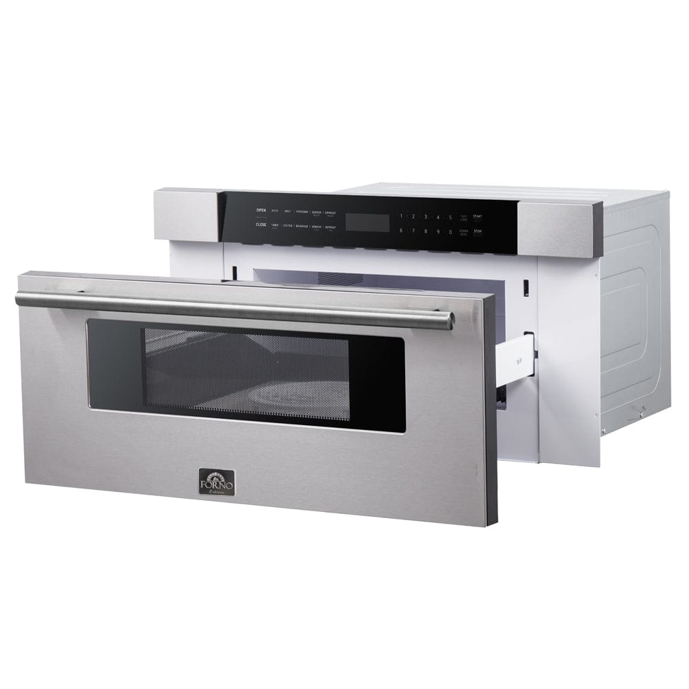 Forno Capoliveri 30-Inch 1.2 Cu.ft Microwave Drawer in Stainless Steel FMWDR3000-30 I Luxury Appliances Direct