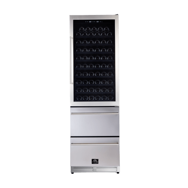 Forno Capraia 24" Dual Zone Wine-Beverage Cooler FWCDR6628-24S I Luxury Appliances Direct