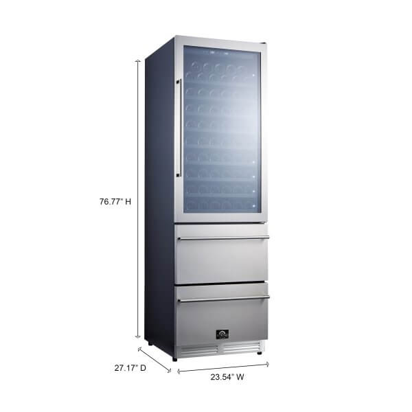 Forno Capraia 24" Dual Zone Wine-Beverage Cooler FWCDR6628-24S I Luxury Appliances Direct