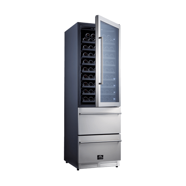 Forno Capraia 24" Dual Zone Wine-Beverage Cooler FWCDR6628-24S I Luxury Appliances Direct