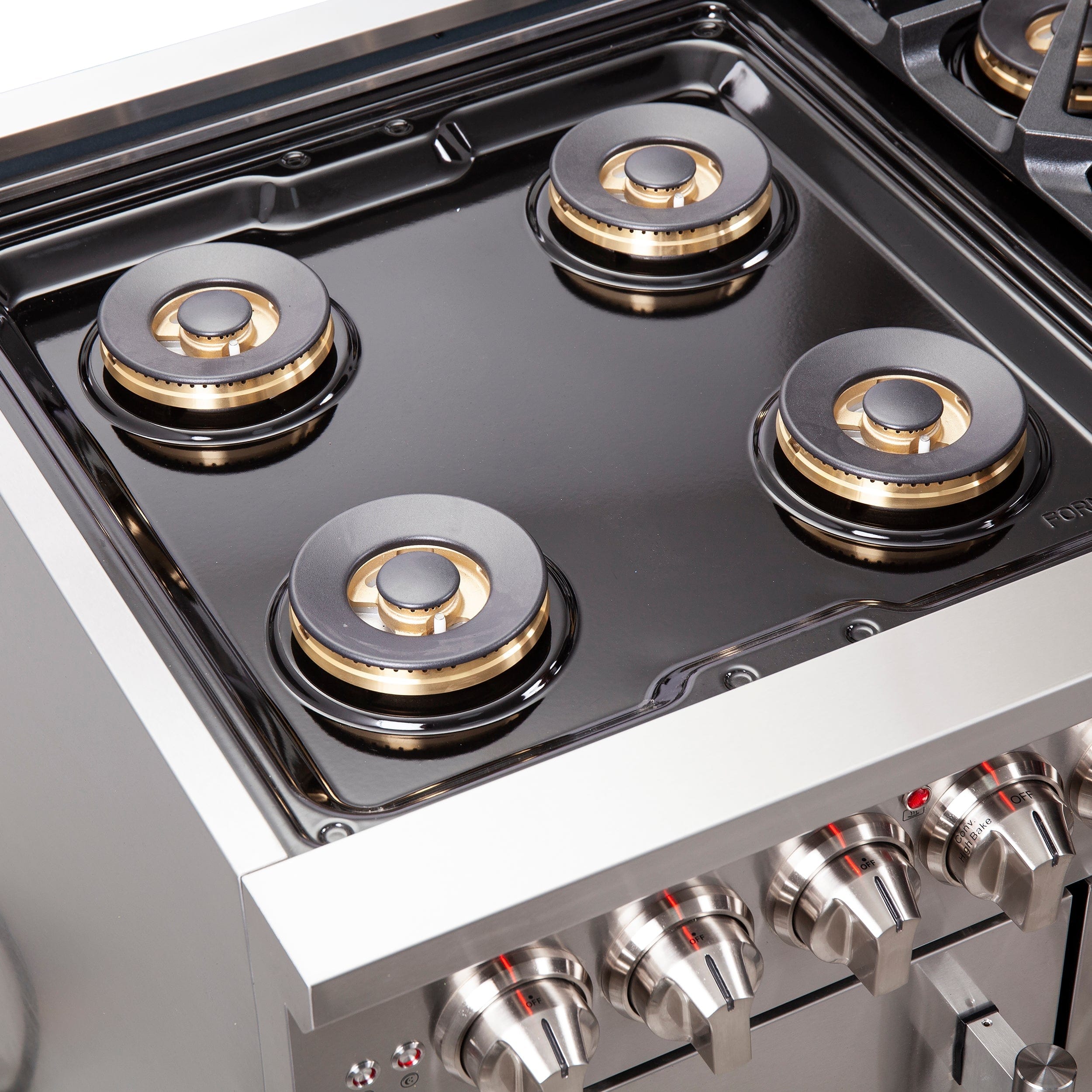 Forno Capriasca 48" Professional Gas Burner, Electric Oven Range With French Door And 8 Sealed Burners, FFSGS6387-48 I Luxury Appliances Direct